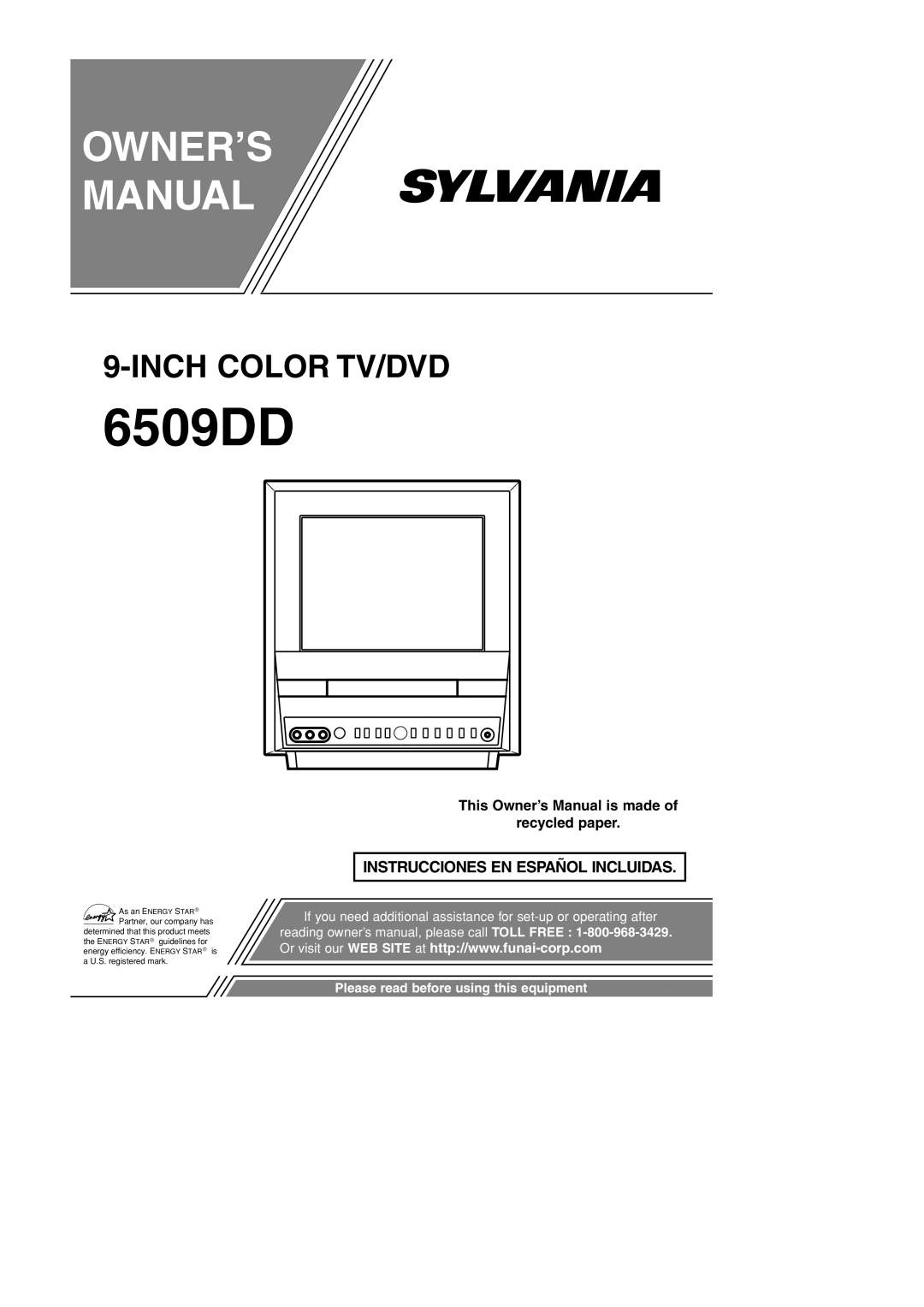 Sylvania 6509DD owner manual 