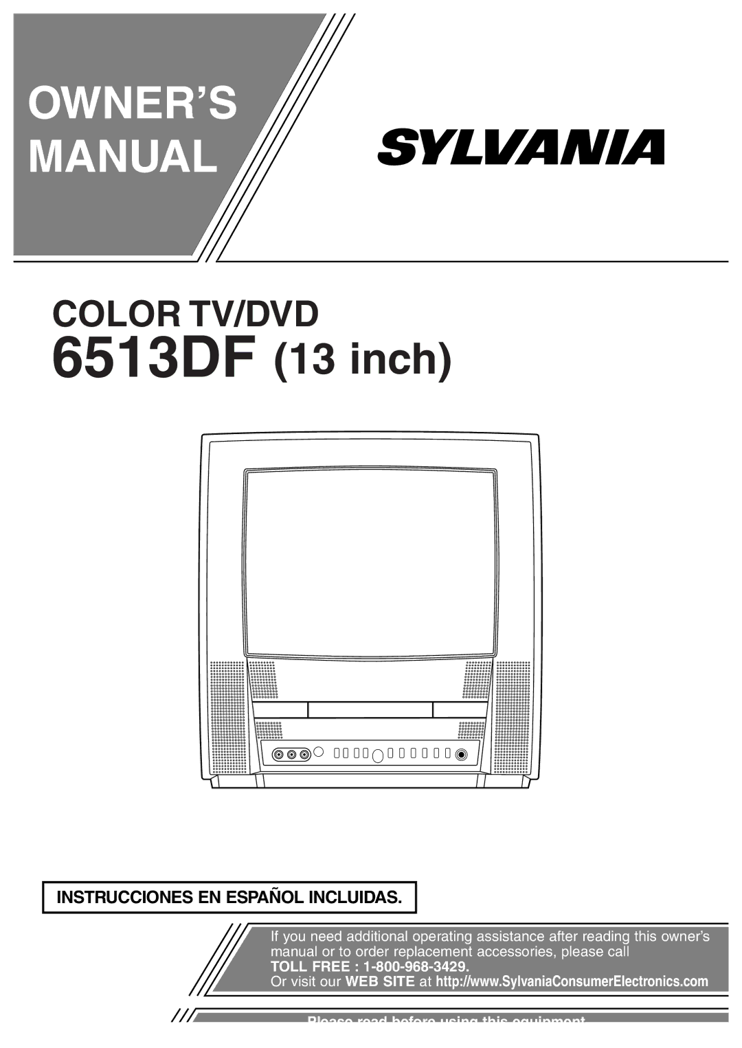 Sylvania 6513DF owner manual OWNER’S Manual 