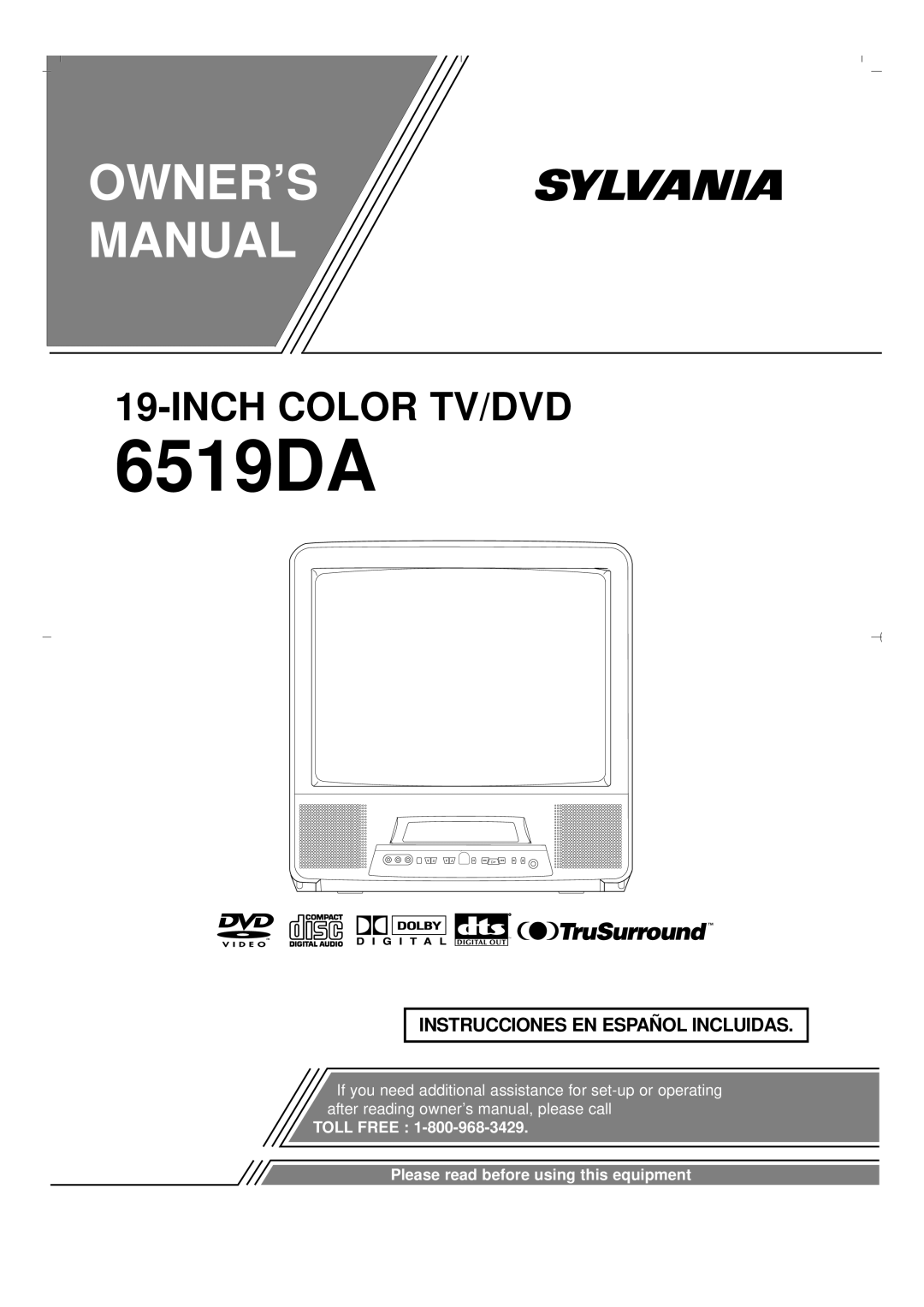 Sylvania 6519DA owner manual 