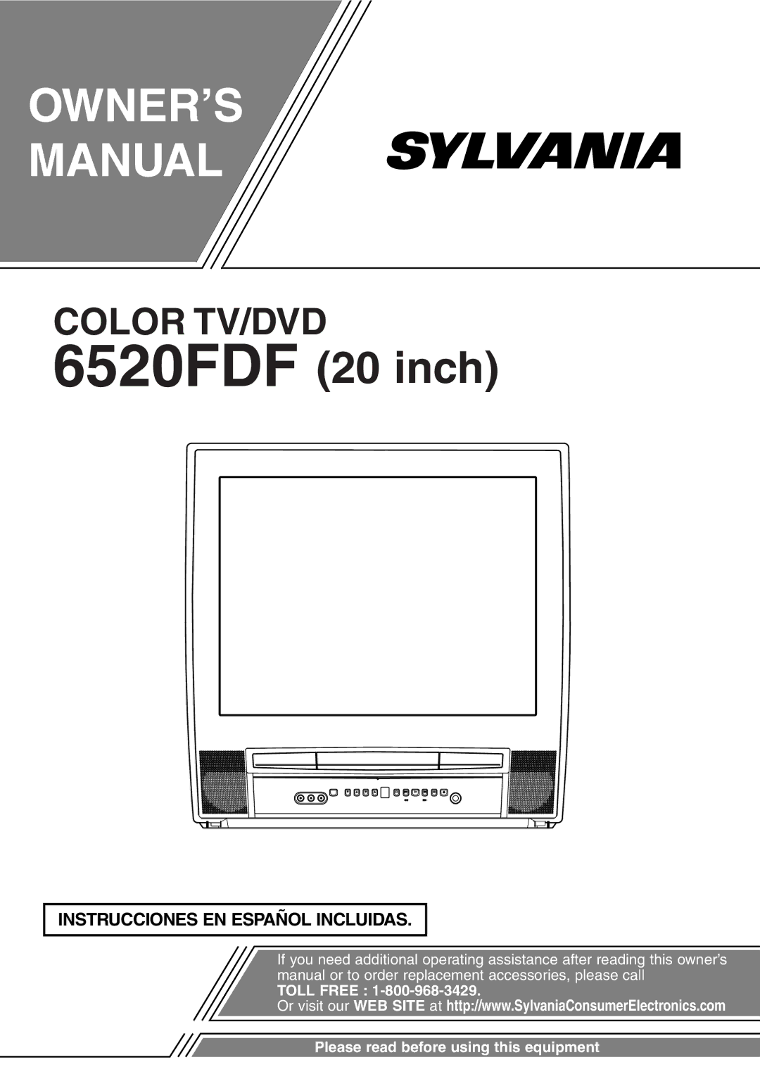 Sylvania 6520FDF owner manual OWNER’S Manual 