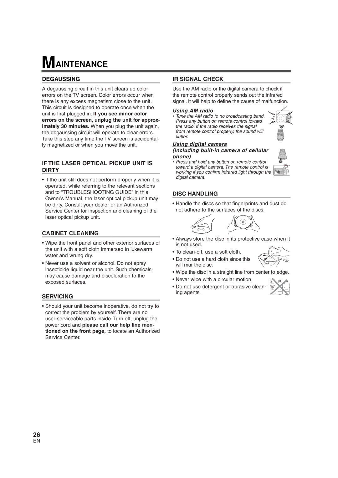 Sylvania 6520FDG owner manual Maintenance 