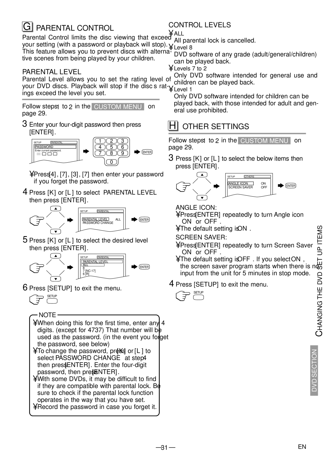 Sylvania 6615LDF manual Set, Dvd 