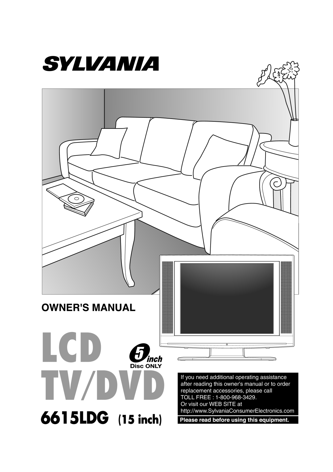 Sylvania owner manual 6615LDG 15 inch 