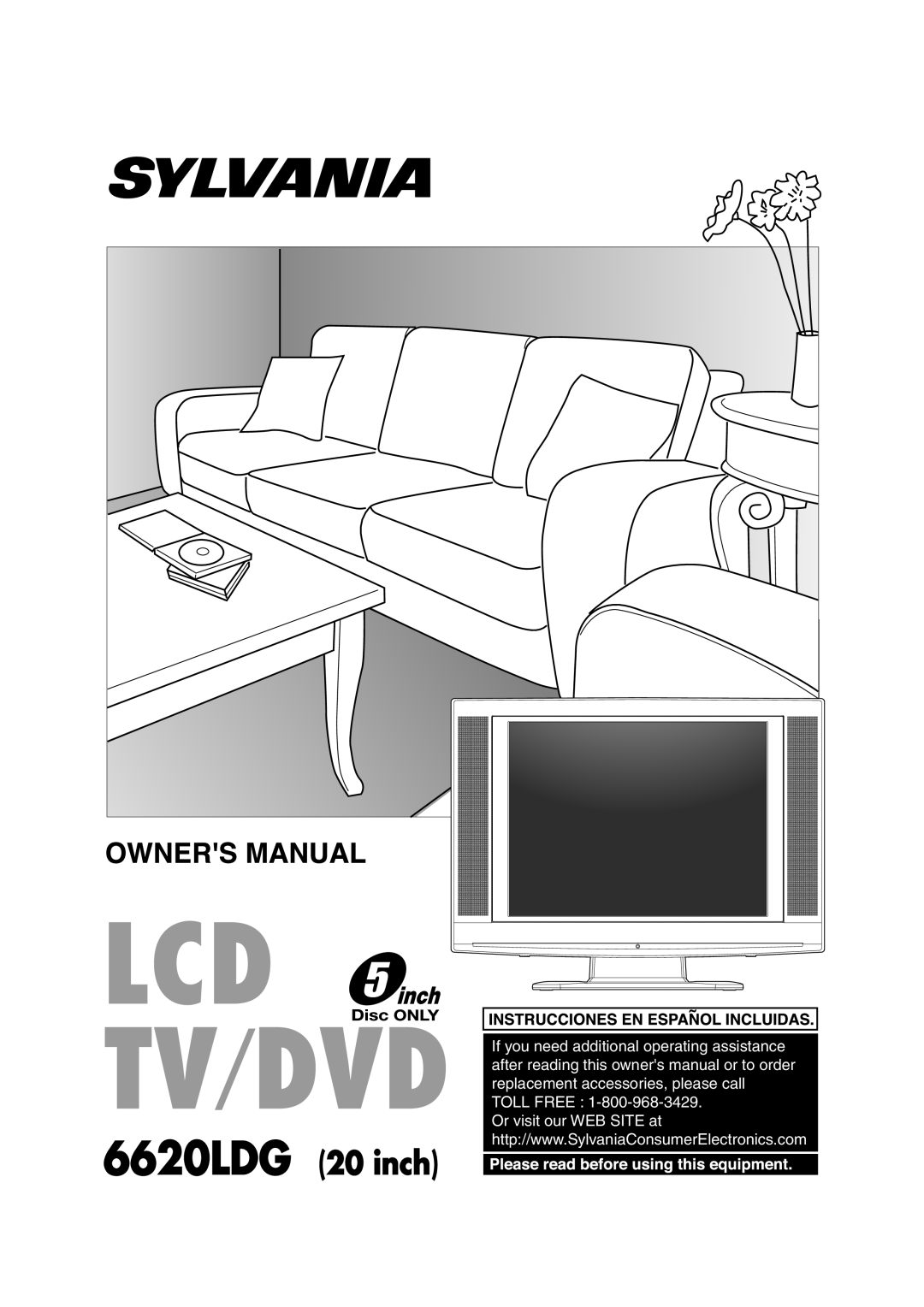 Sylvania owner manual 6620LDG 20 inch 