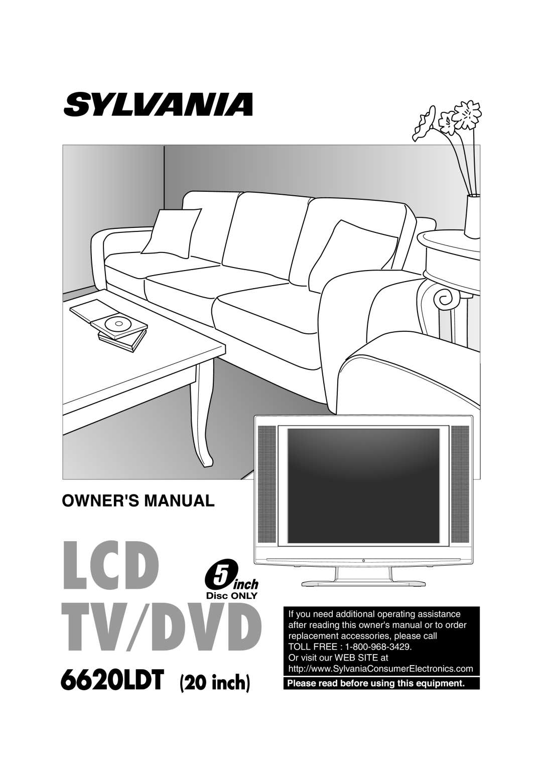 Sylvania owner manual 6620LDT 20 inch 