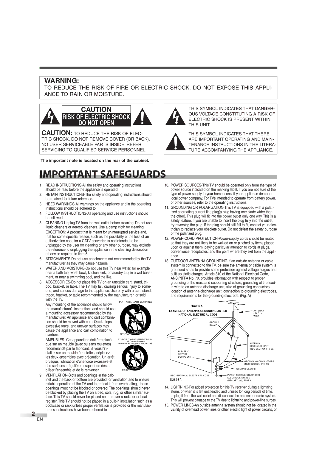 Sylvania 6626LG owner manual Important Safeguards 