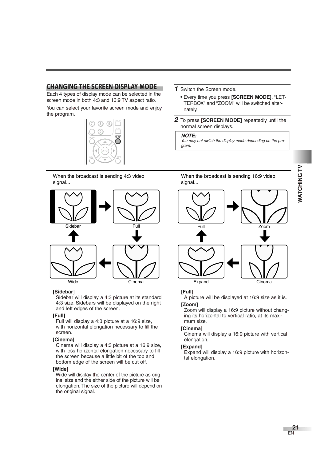 Sylvania 6626LG owner manual Watching TV 