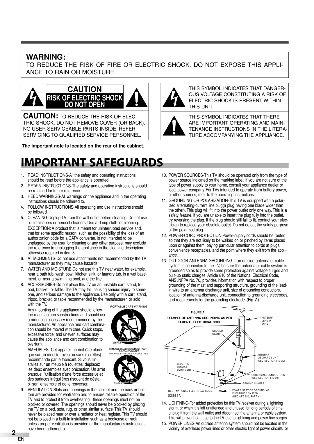 Sylvania 6632LCT owner manual Important Safeguards 