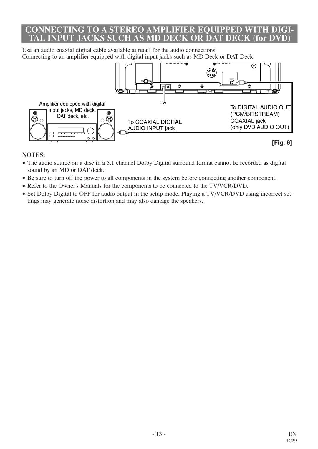 Sylvania 6719DES owner manual Pcm/Bitstream 