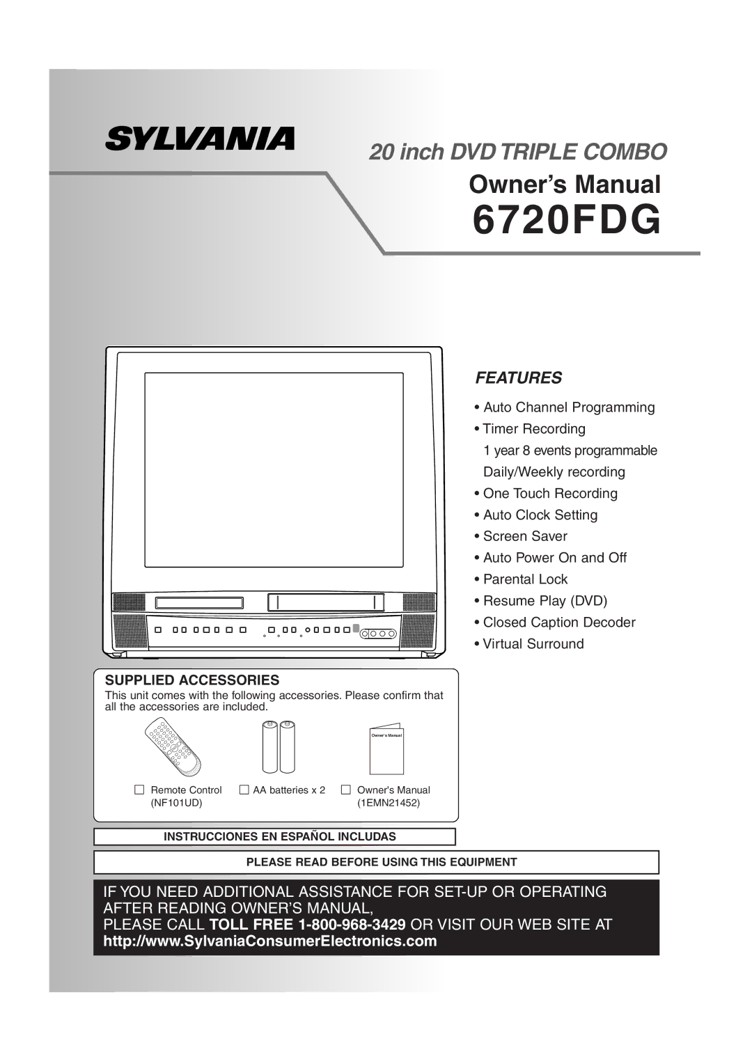 Sylvania 6720FDG owner manual 