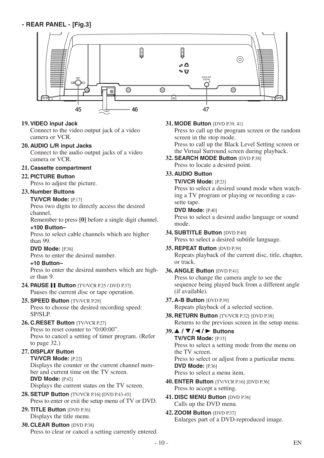 Sylvania 6724DF owner manual Connect to the video output jack of a video camera or VCR, Press to adjust the picture 