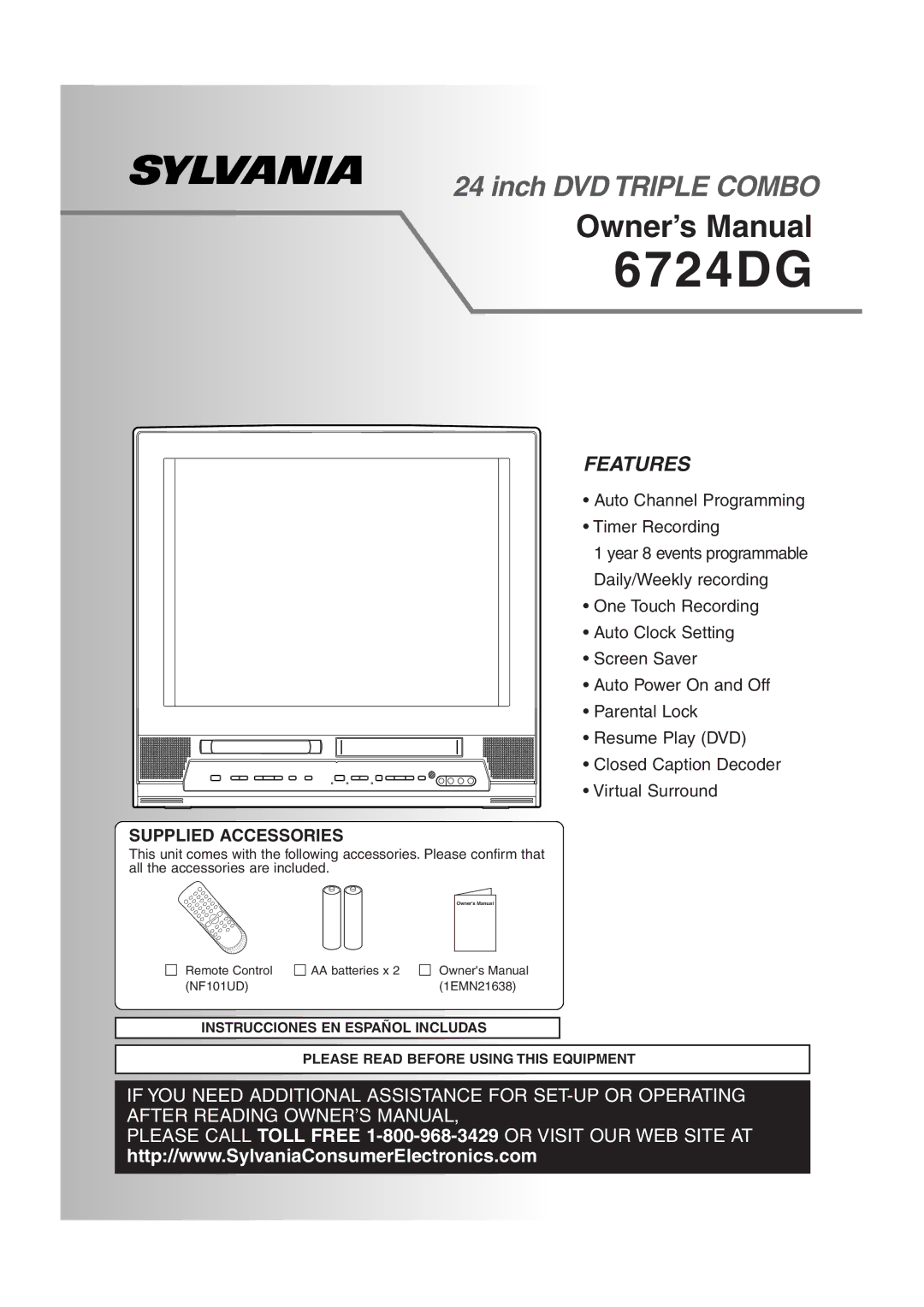 Sylvania 6724DG owner manual 