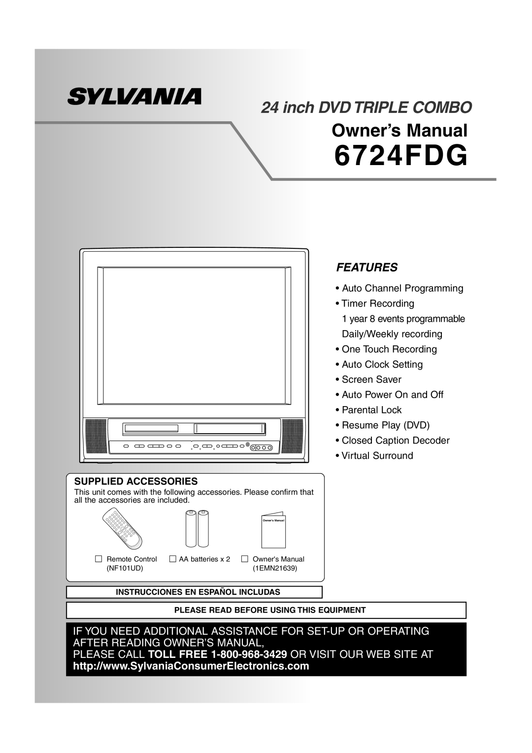 Sylvania 6724FDG owner manual 