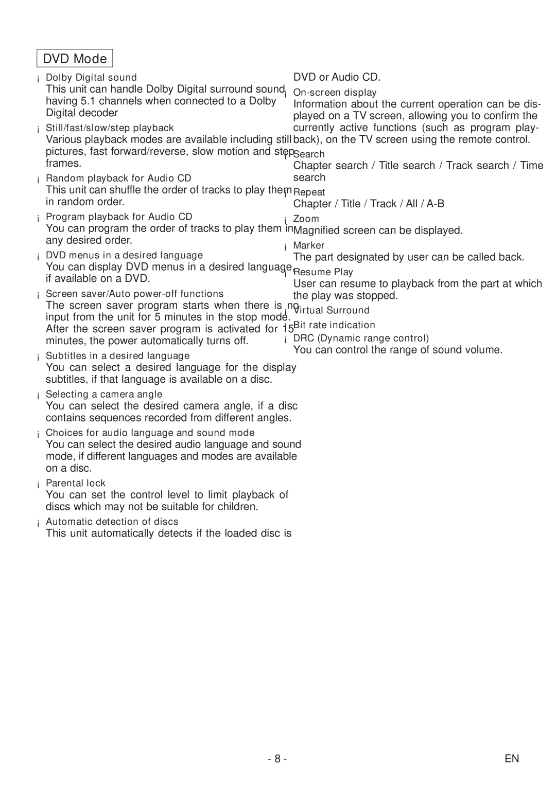 Sylvania 6727DF owner manual DVD Mode 