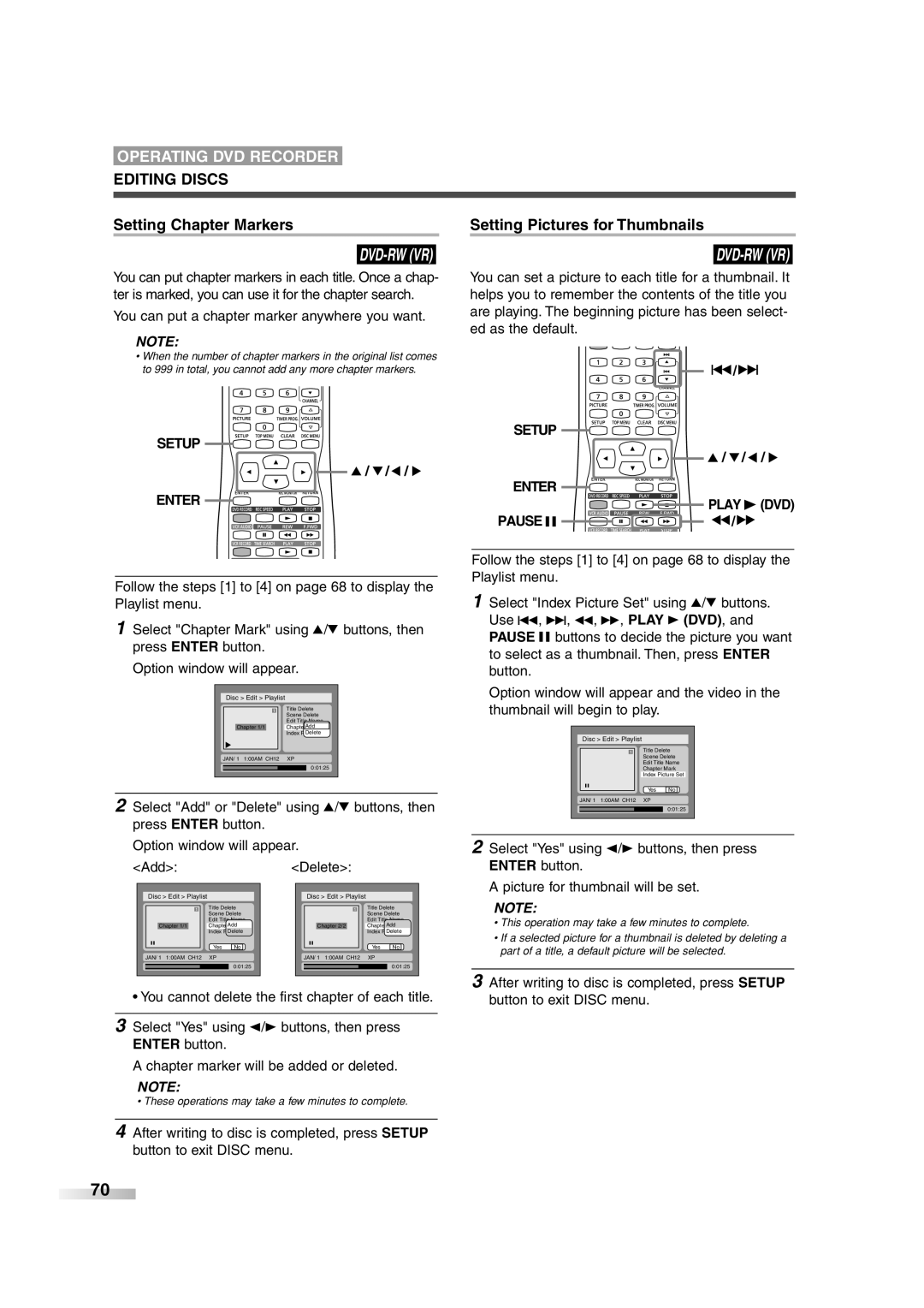 Sylvania 6727FRE owner manual Disc Edit Playlist Title Delete Scene Delete Edit Title Name 