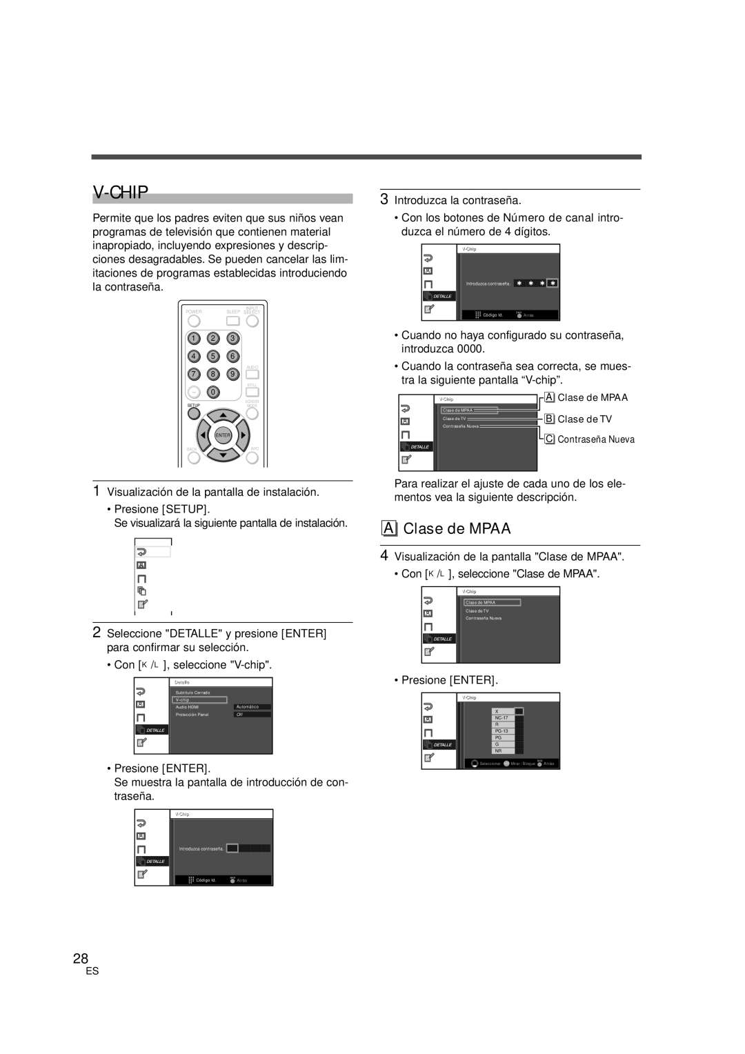 Sylvania 6842THG owner manual Cuando no haya configurado su contraseña, introduzca, Presione Enter, Traseña, NC-17 