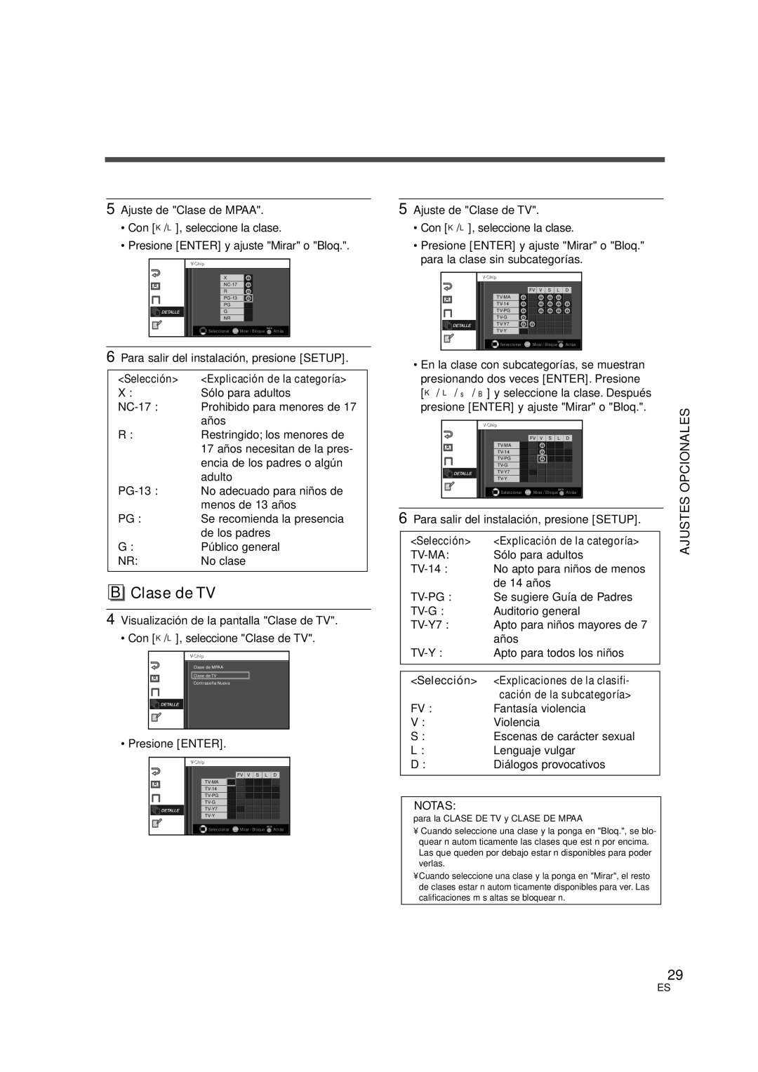 Sylvania 6842THG owner manual Selección Explicación de la categoría, Tv-Ma, Sólo para adultos 