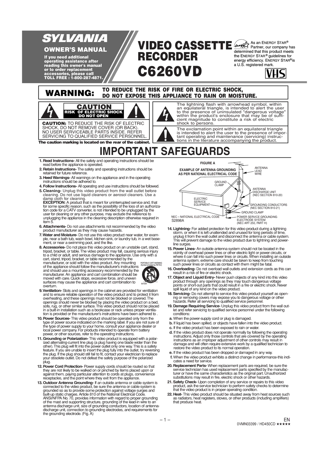 Sylvania C6260VD owner manual 