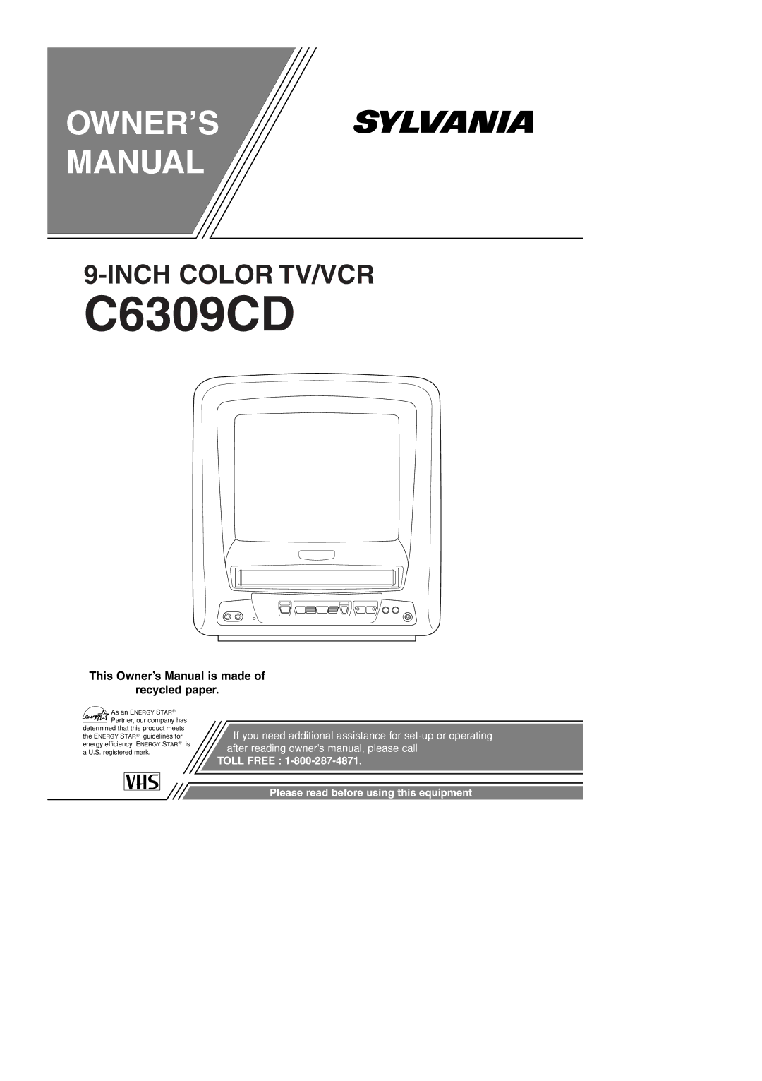 Sylvania C6309CD owner manual 