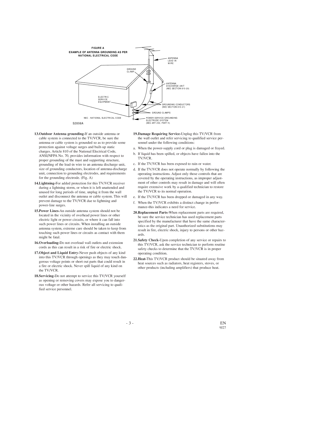 Sylvania C6309CD owner manual S2 8 9 8 a 