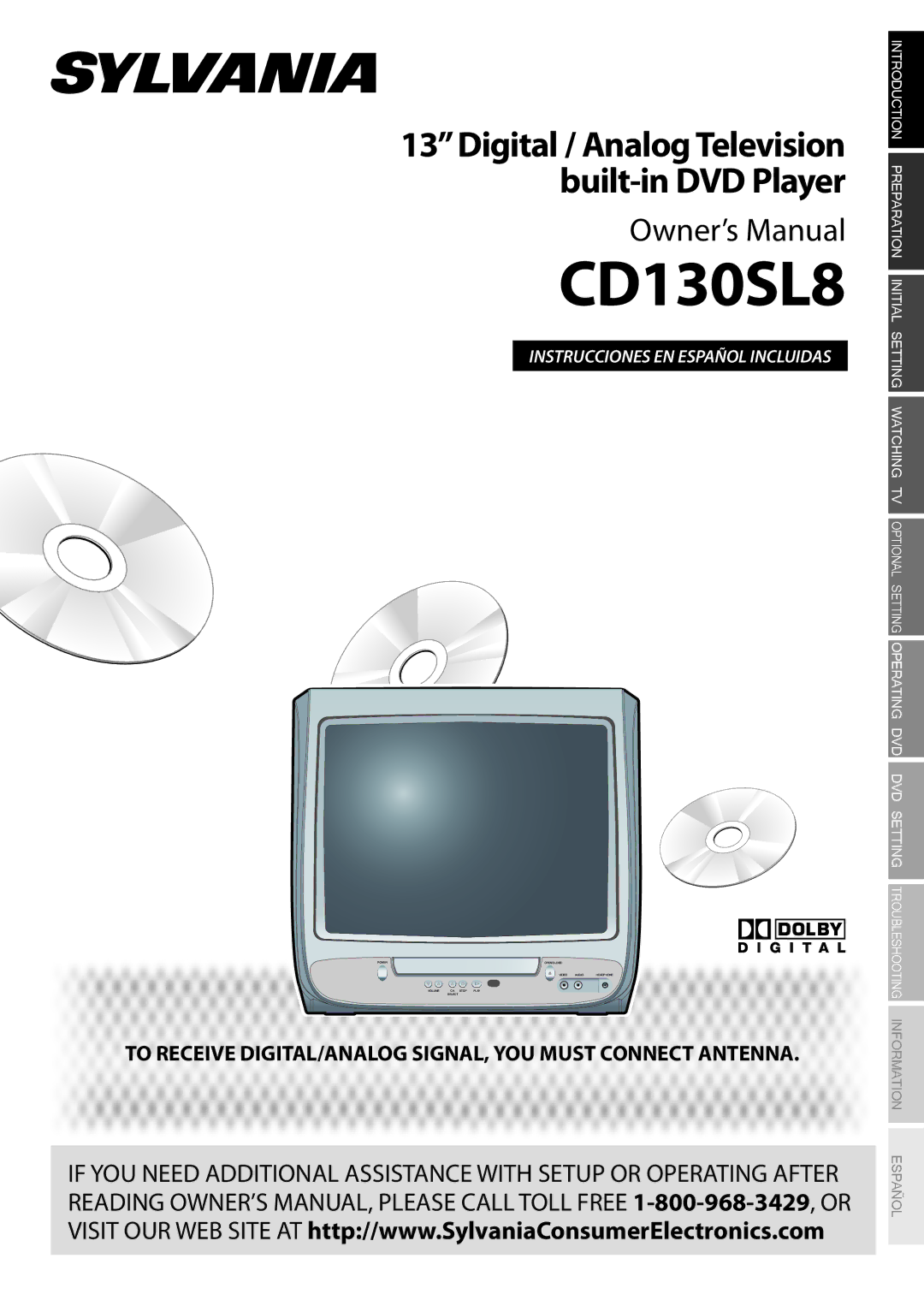 Sylvania CD130SL8 owner manual 