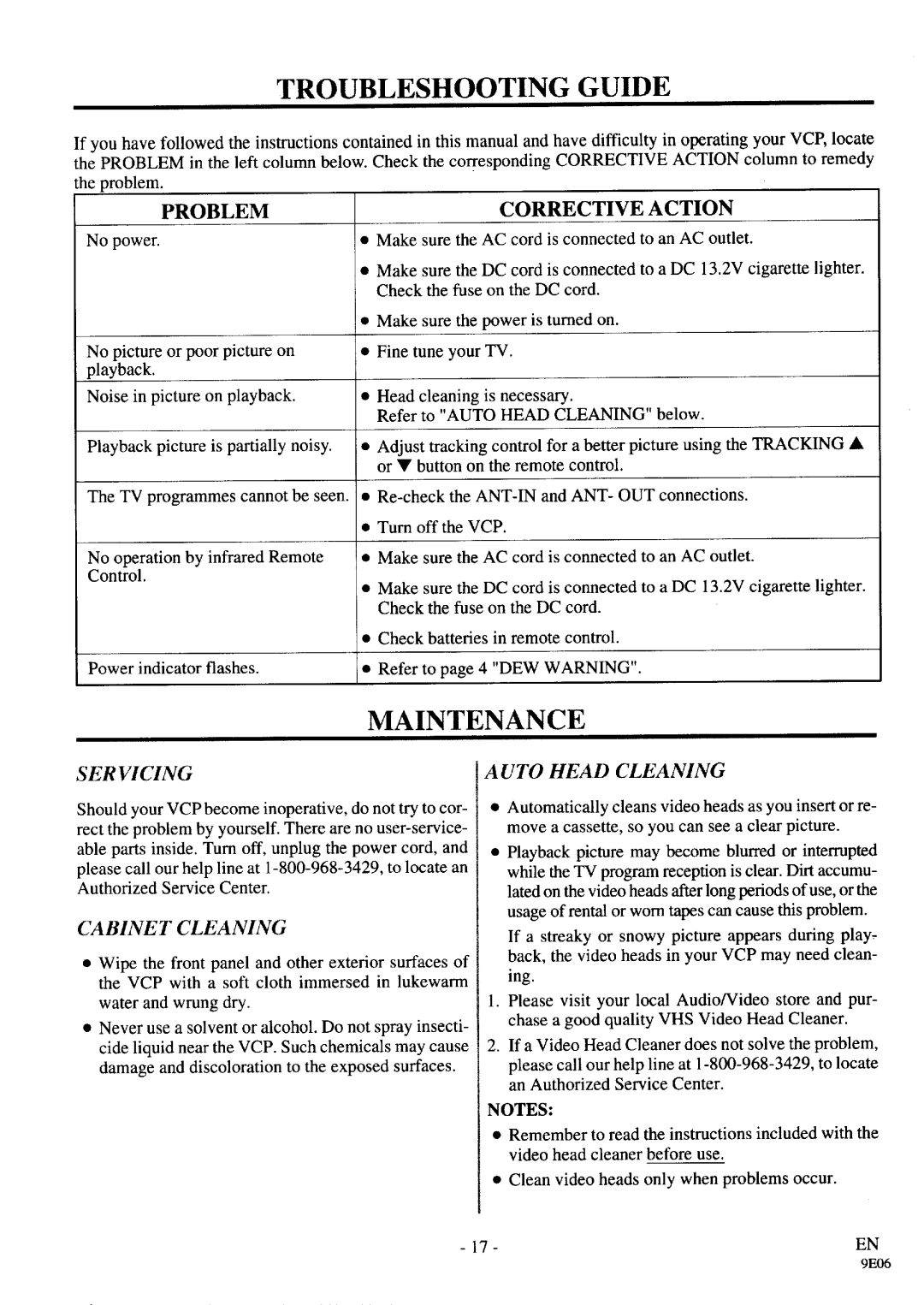 Sylvania CLV1960 manual 