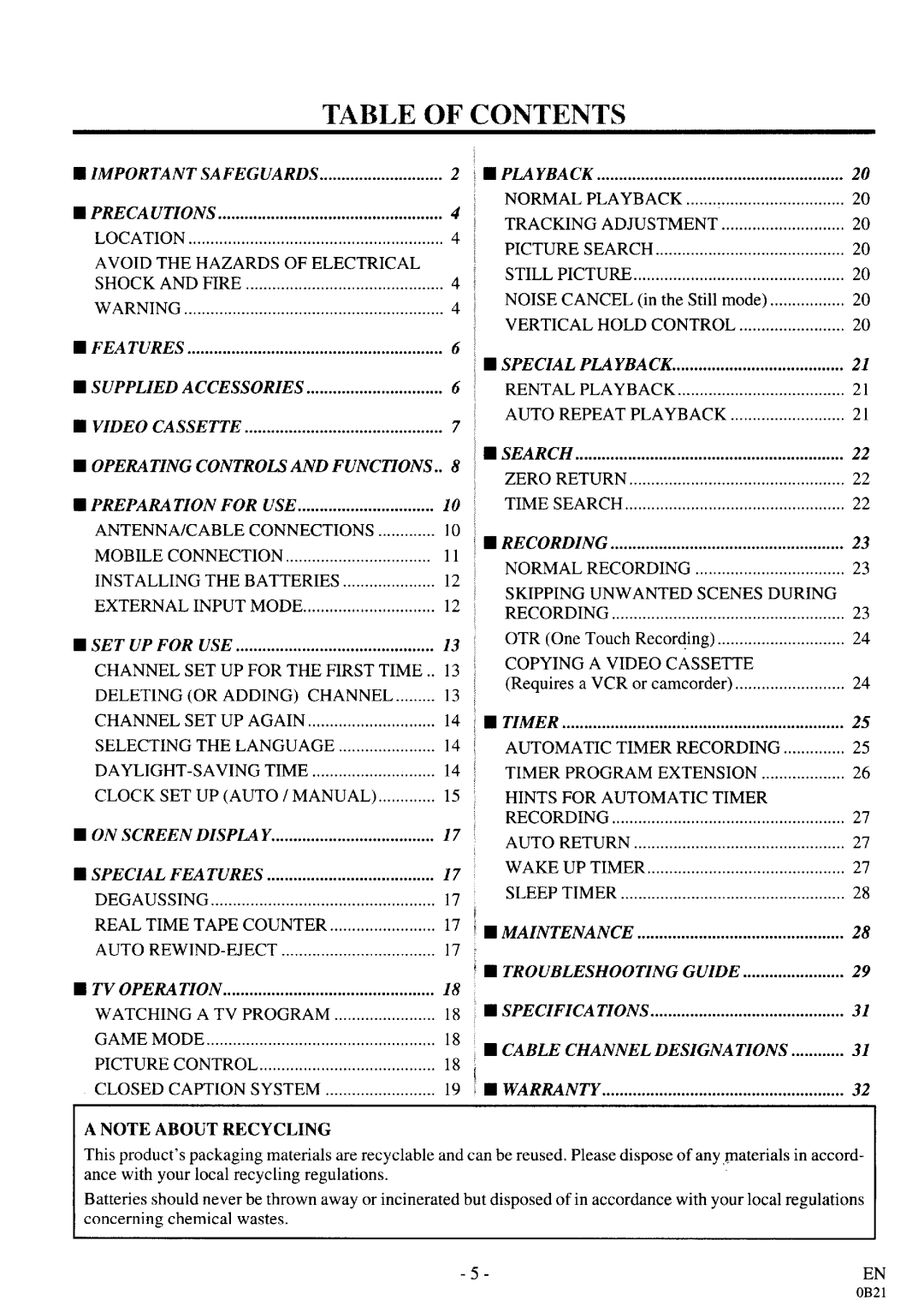 Sylvania D3913CLC manual 