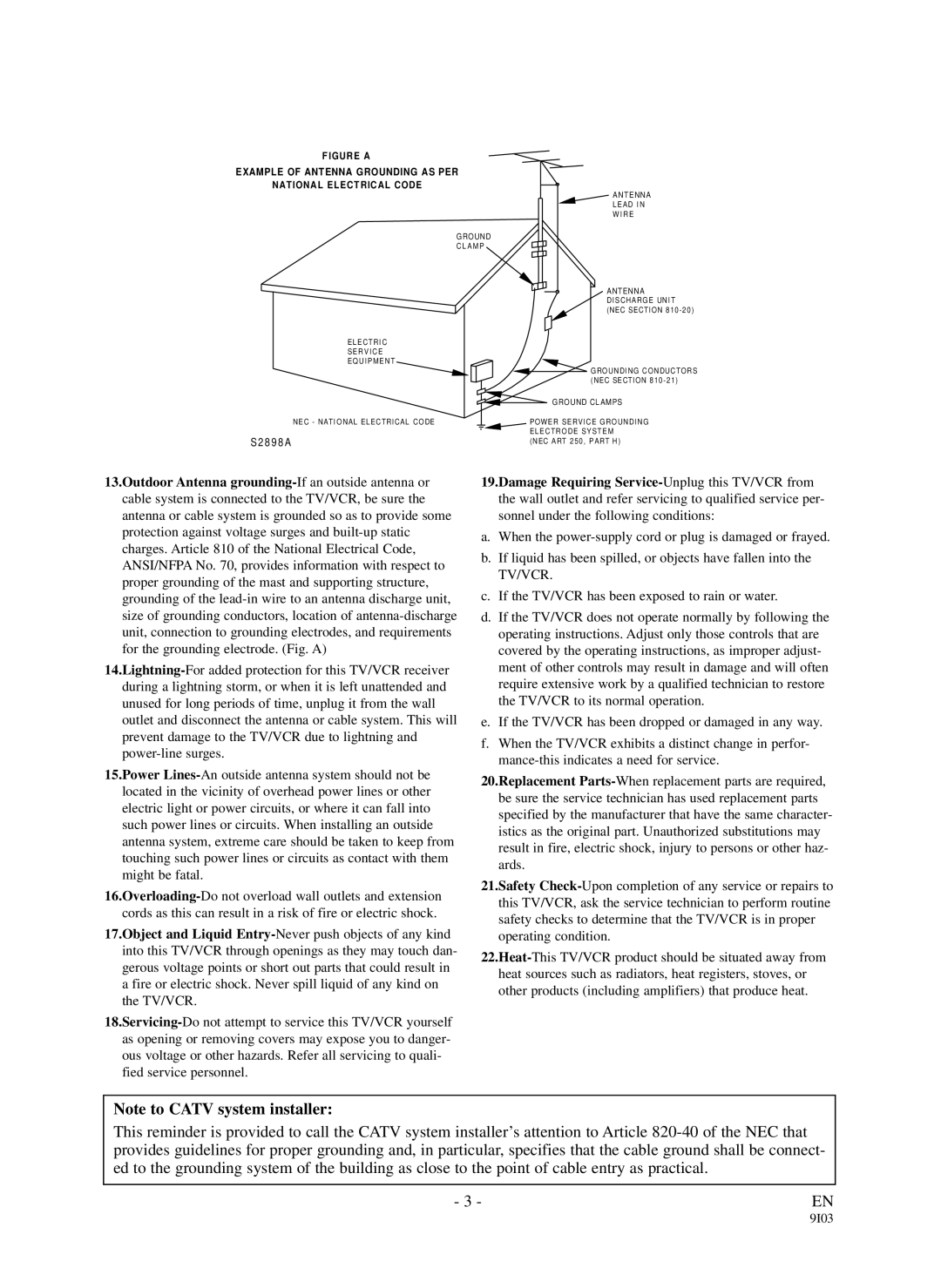 Sylvania DCC1903 owner manual S2 8 9 8 a 