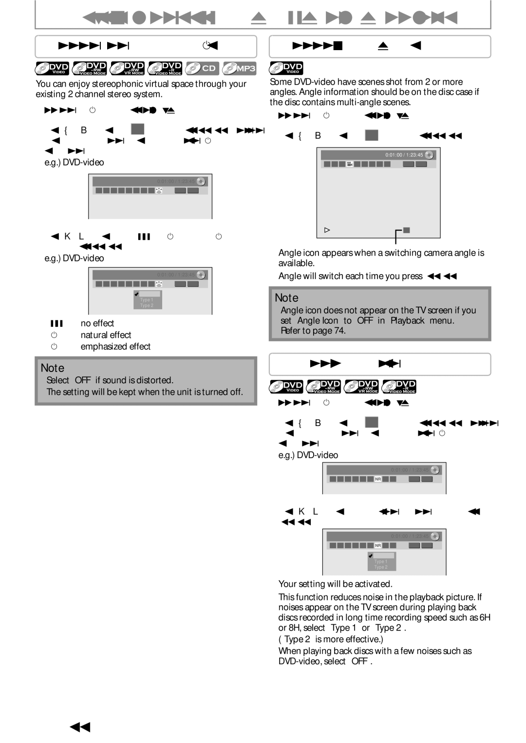 Sylvania DigitalVideoDiscRecorder owner manual Selecting the Format of Audio and Video, Switching Virtual Surround System 