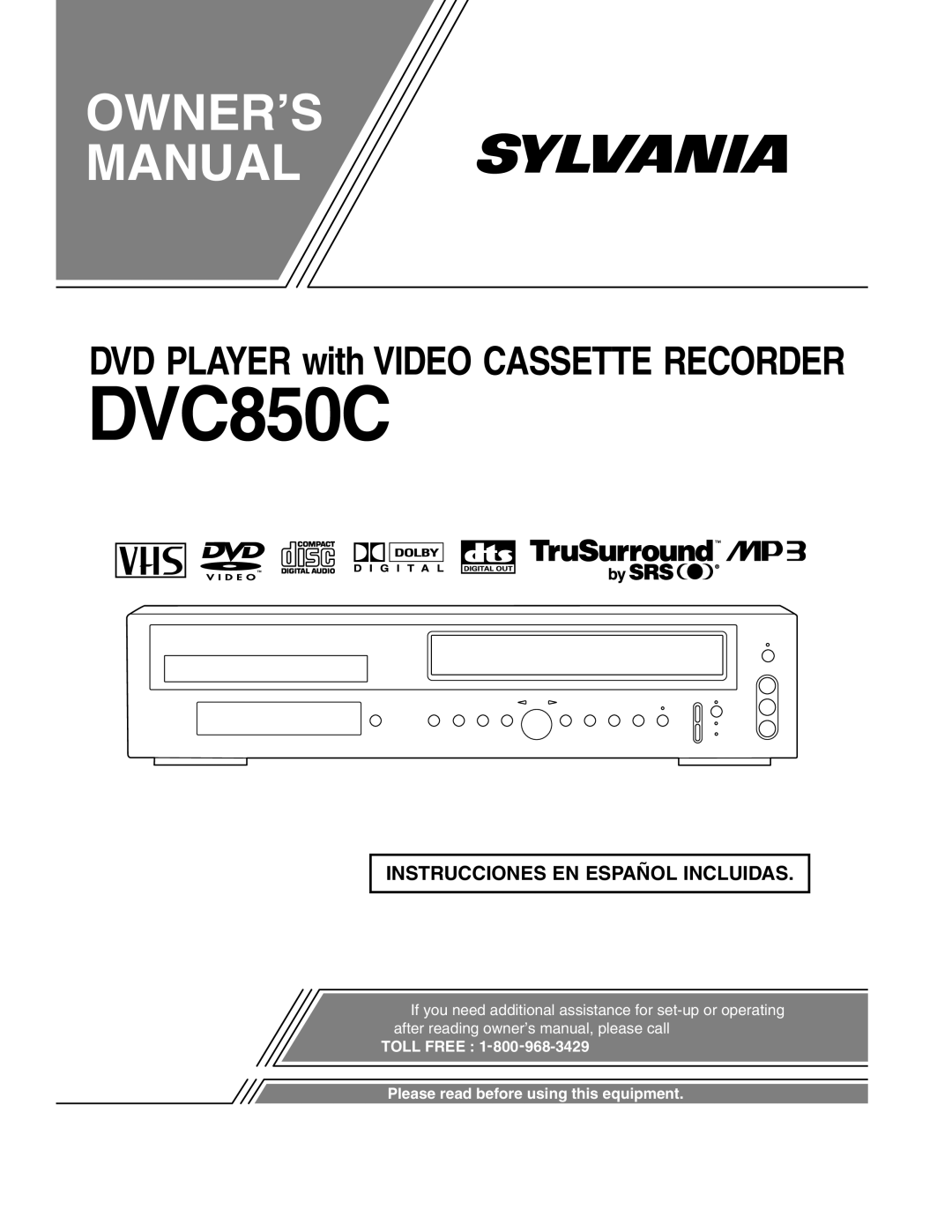 Sylvania DVC850C owner manual 