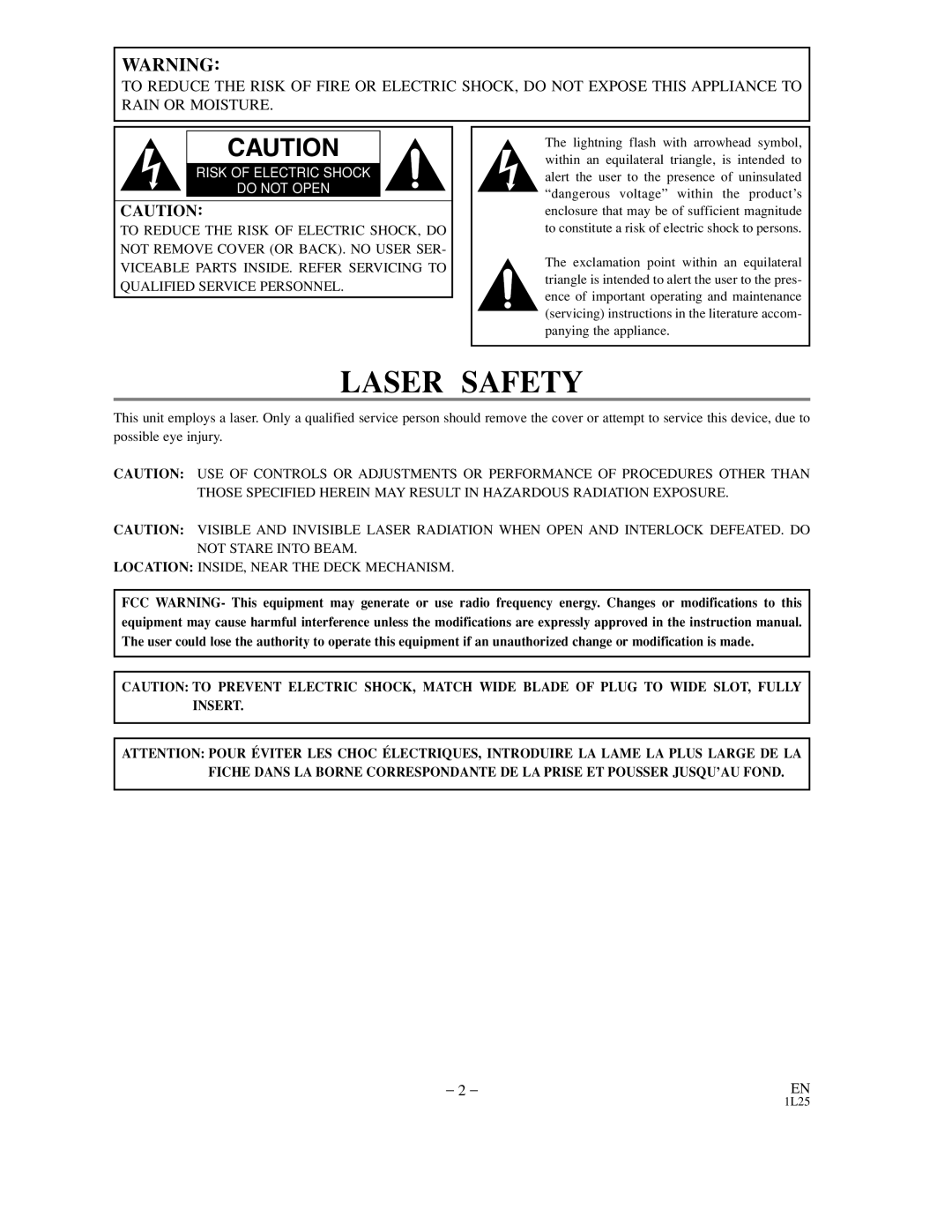 Sylvania DVC850C owner manual Laser Safety 