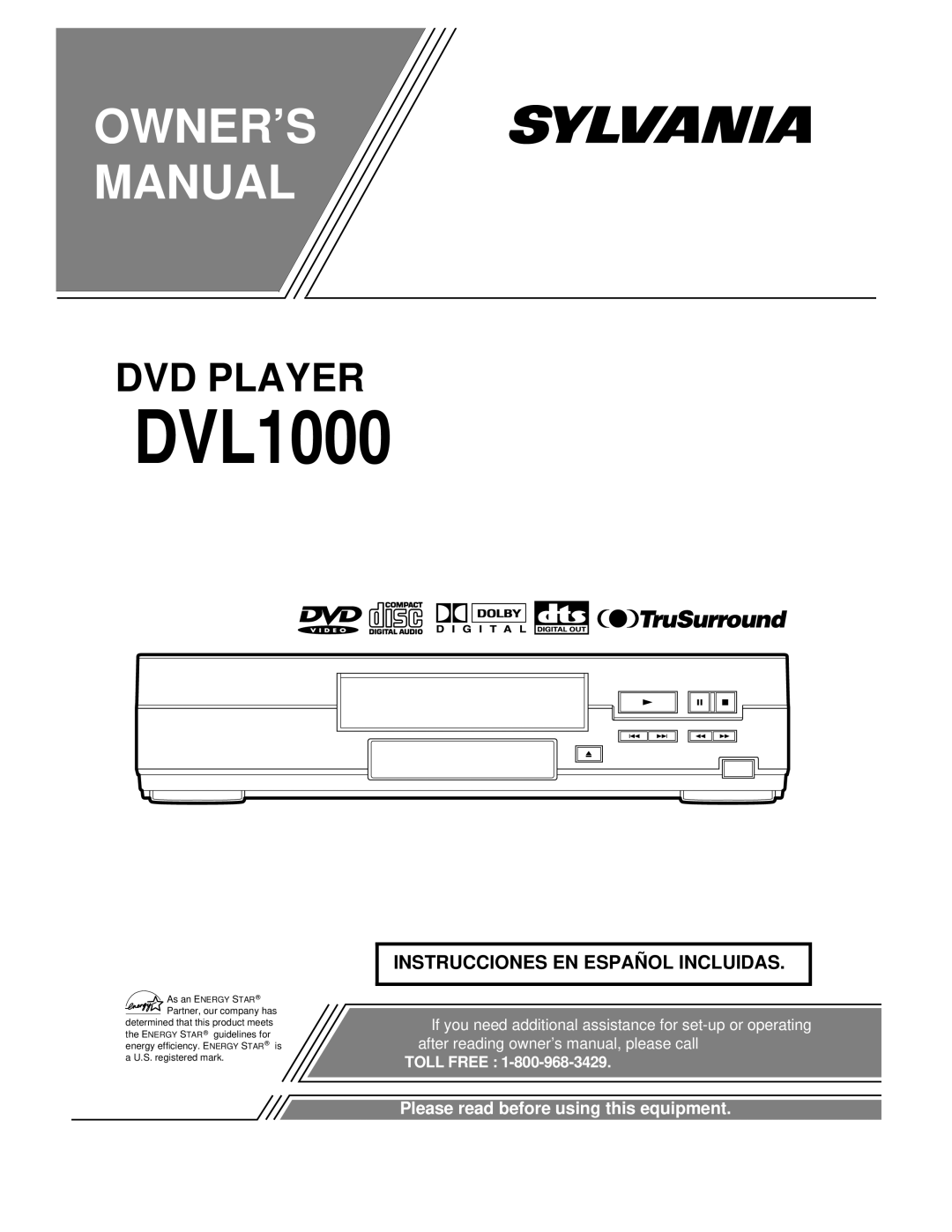 Sylvania DVL1000 owner manual 