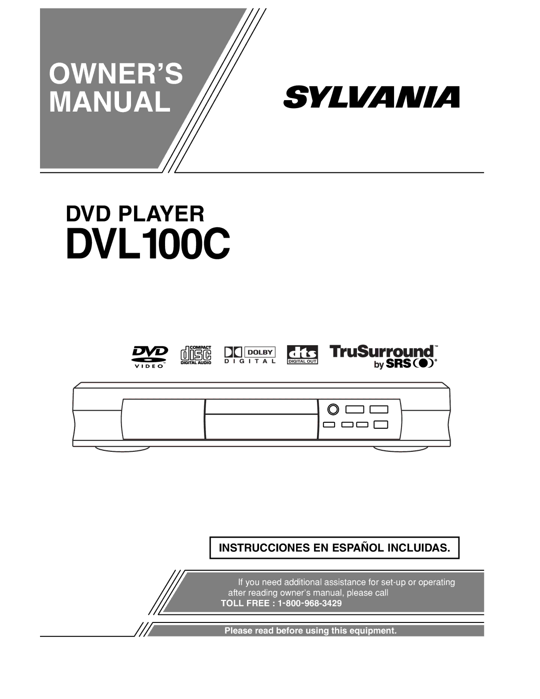 Sylvania DVL100C owner manual 