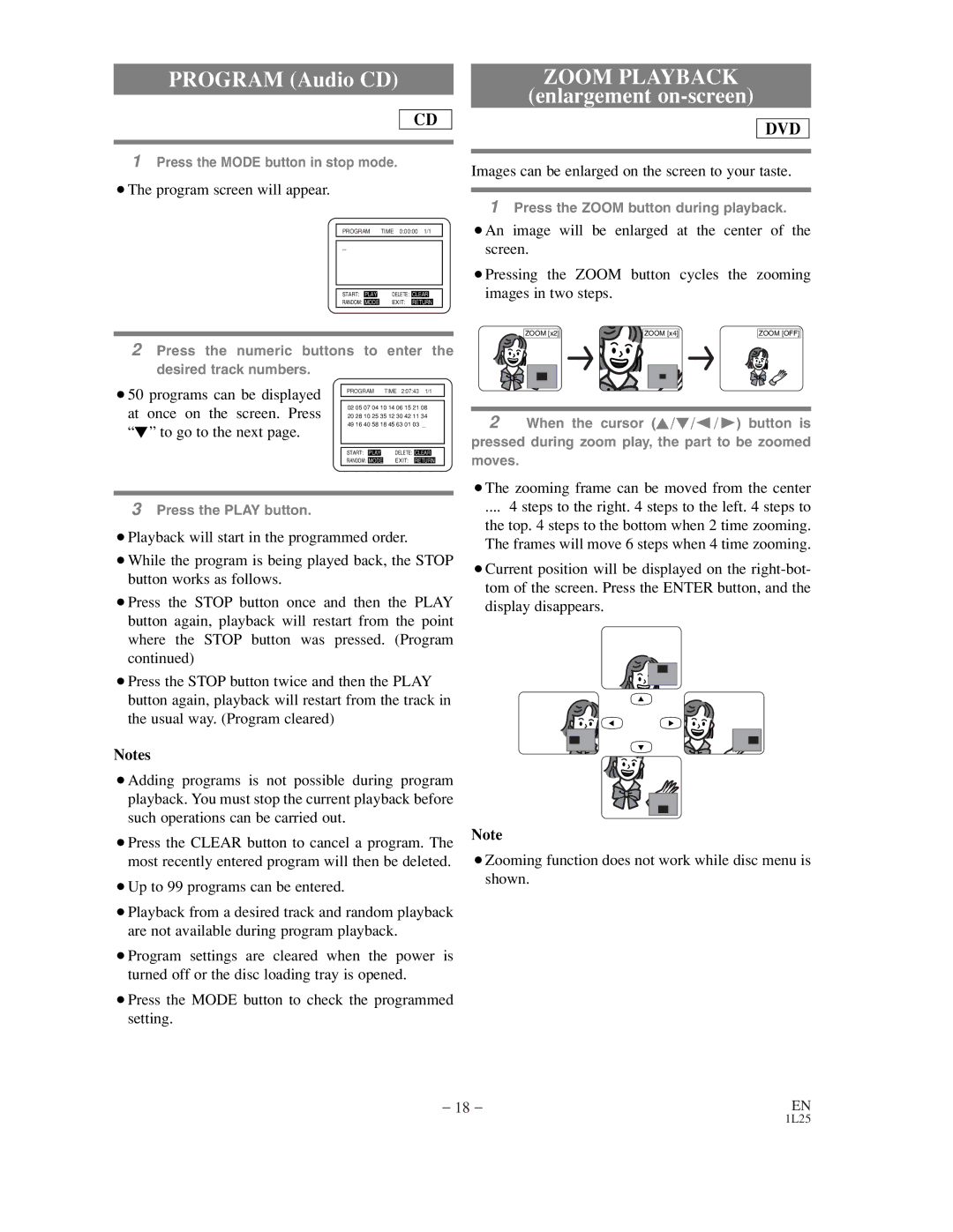 Sylvania DVL100C owner manual Zoom Playback 