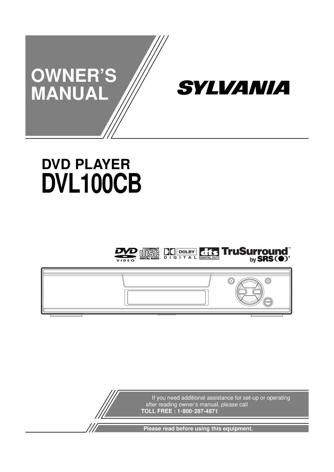 Sylvania DVL100CB owner manual 