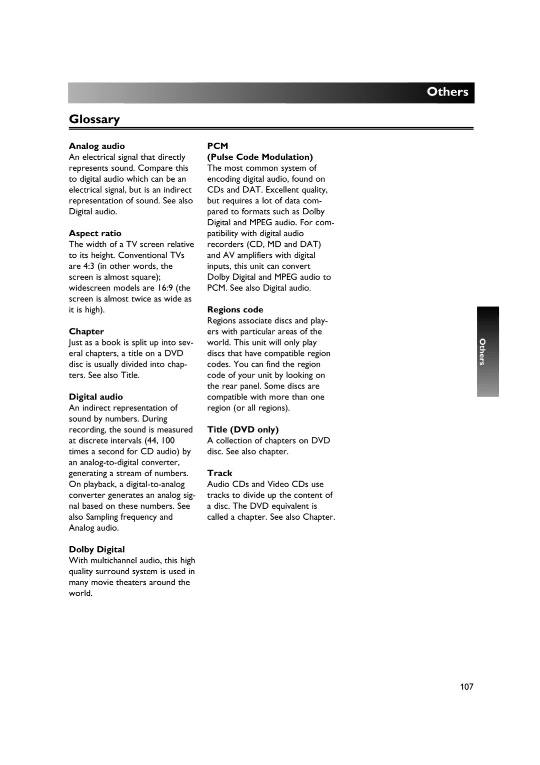 Sylvania DVR90DE owner manual Glossary 