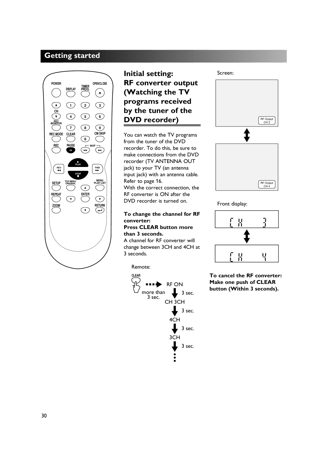 Sylvania DVR90DE owner manual Front display Remote, More than, Sec 