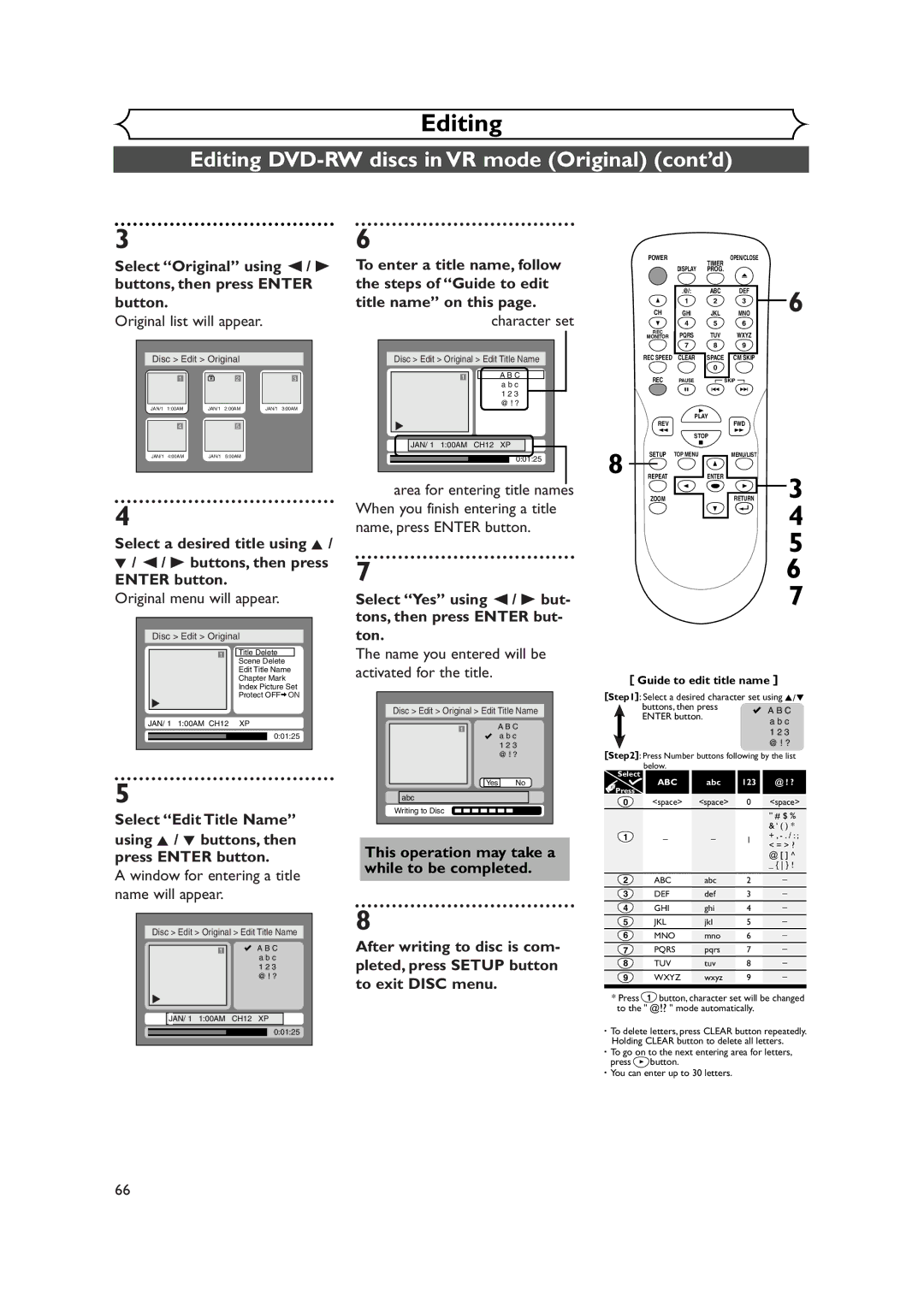 Sylvania DVR90DEA owner manual Abc 123 @ ! ? 