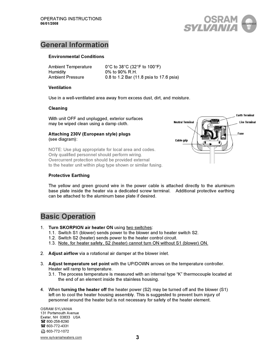 Sylvania F075616, F075615, F076008, F075869, F076029, F075835 operating instructions General Information, Basic Operation 