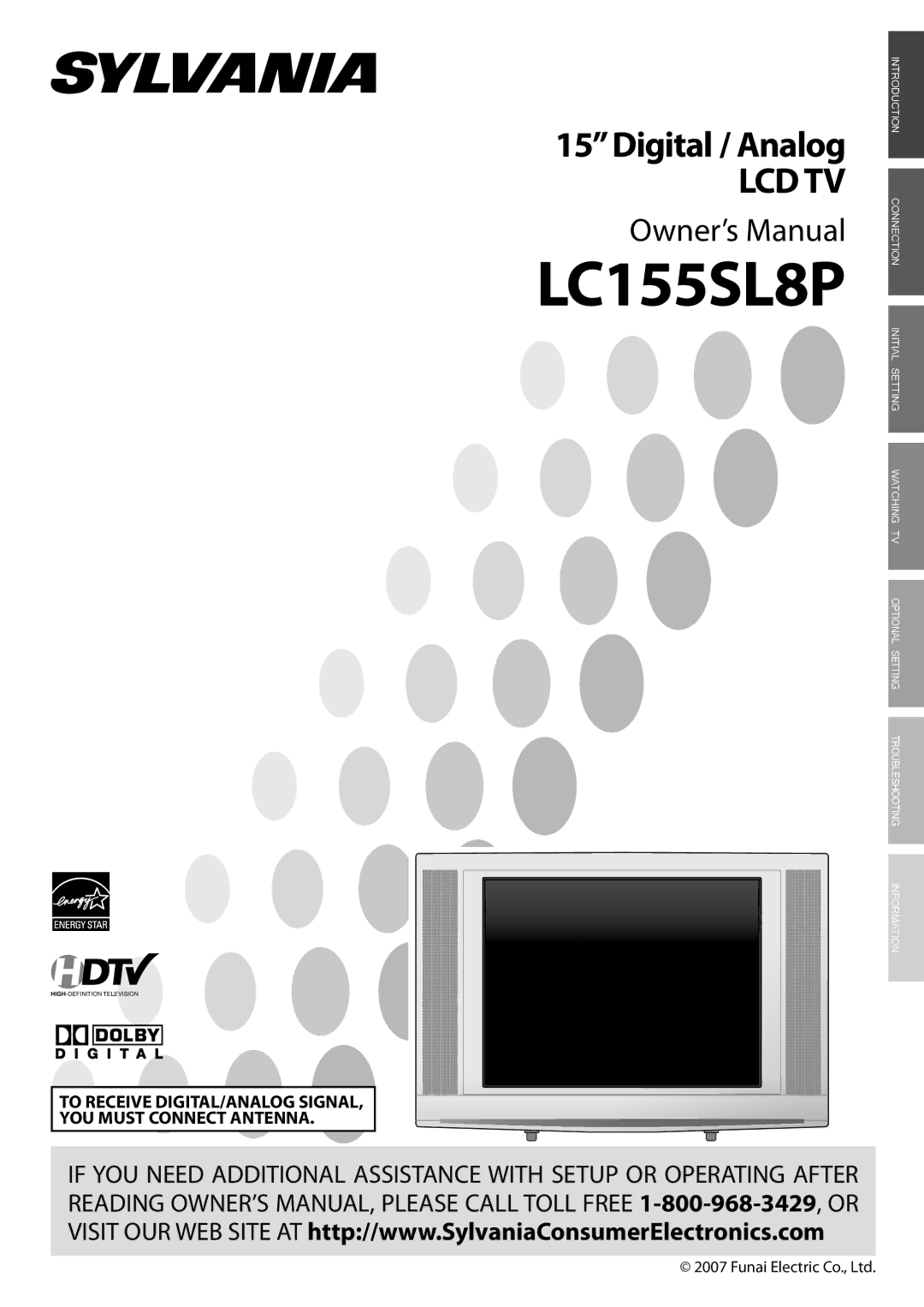 Sylvania LC115SL8P owner manual LC155SL8P 