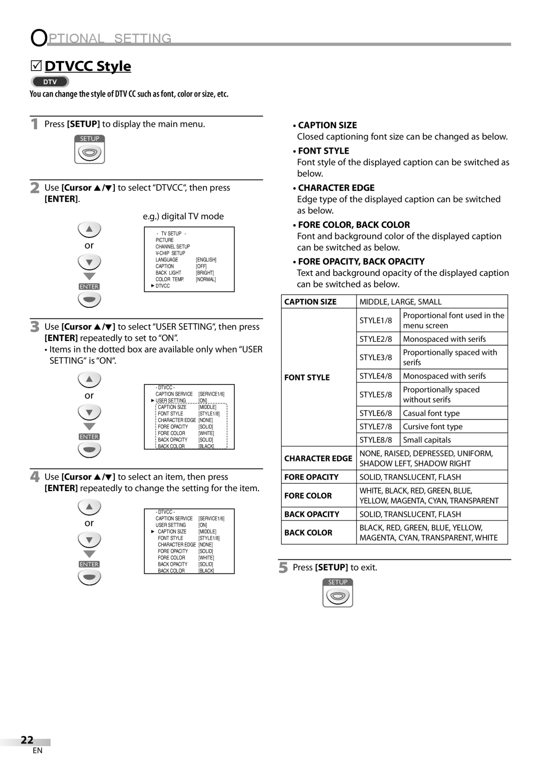 Sylvania LC115SL8P owner manual 5DTVCC Style 