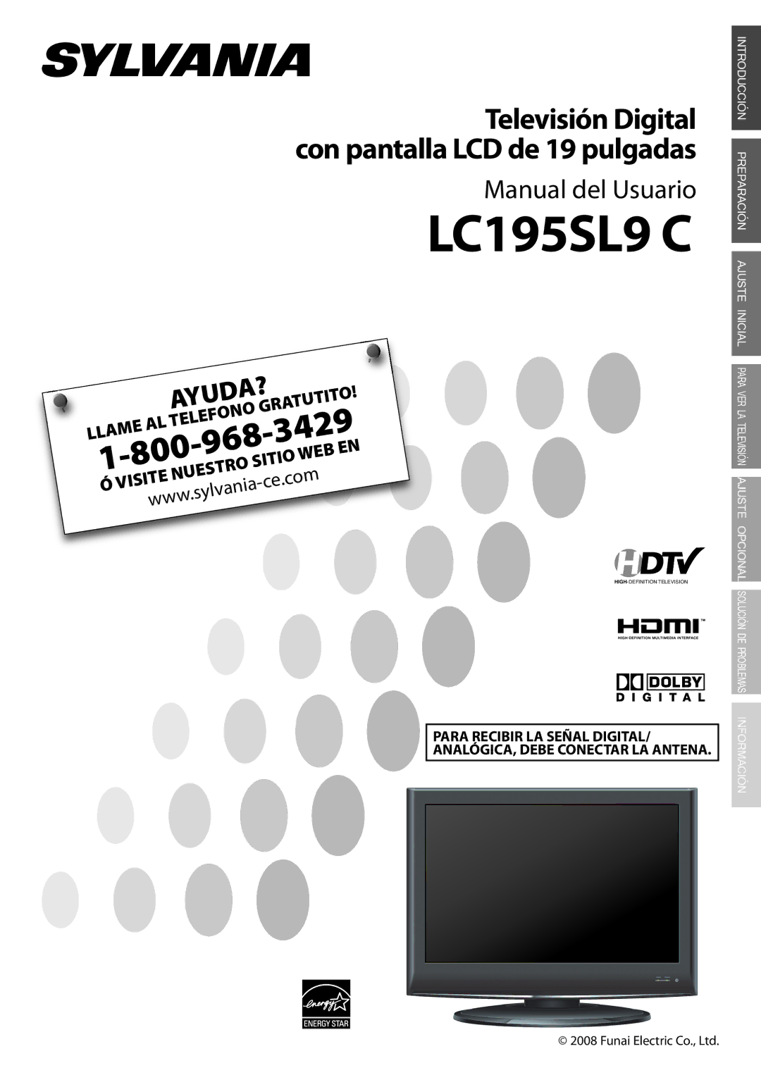 Sylvania LC195SL9C owner manual Manual del Usuario 