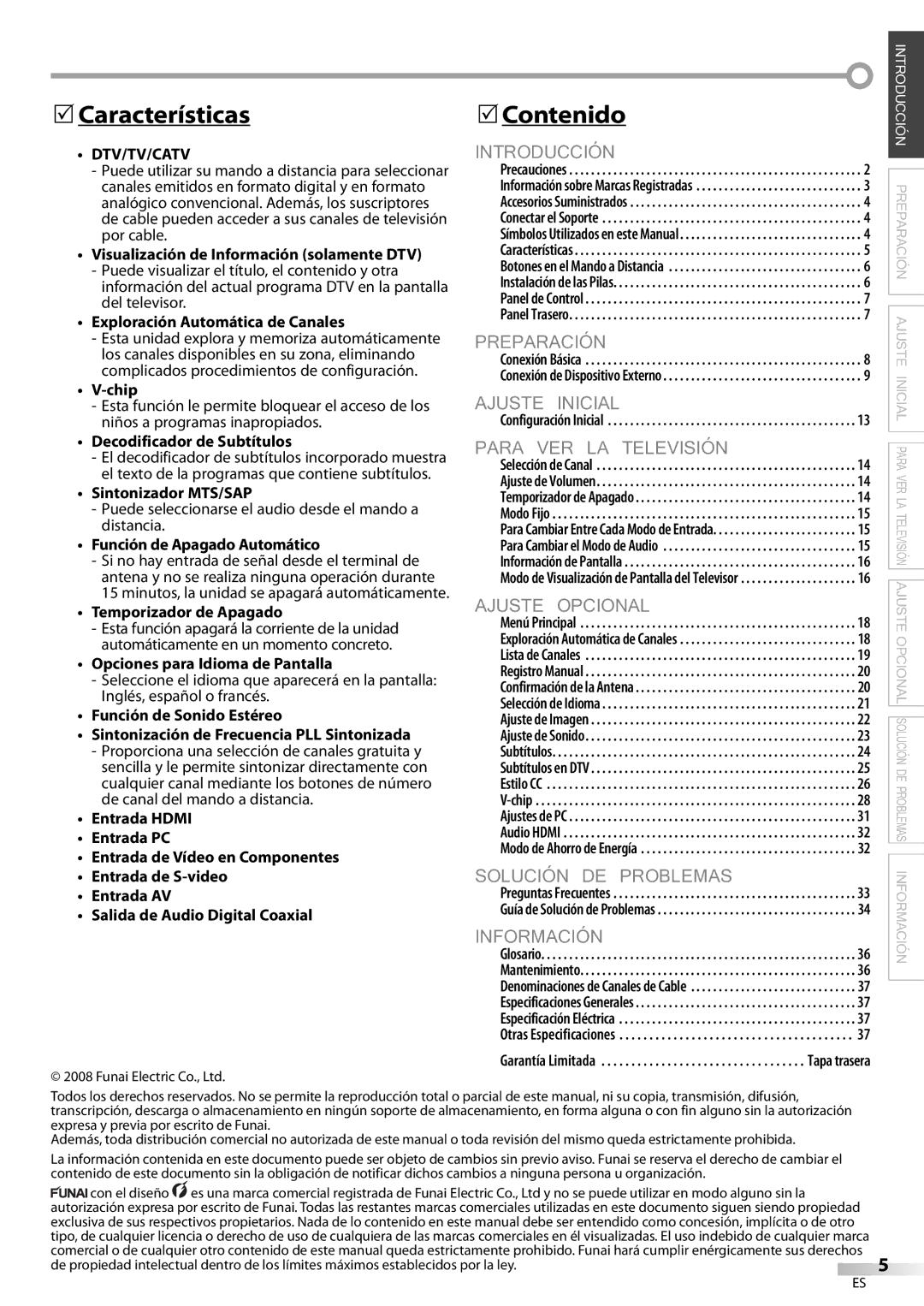 Sylvania LC195SL9C owner manual Características, Contenido 