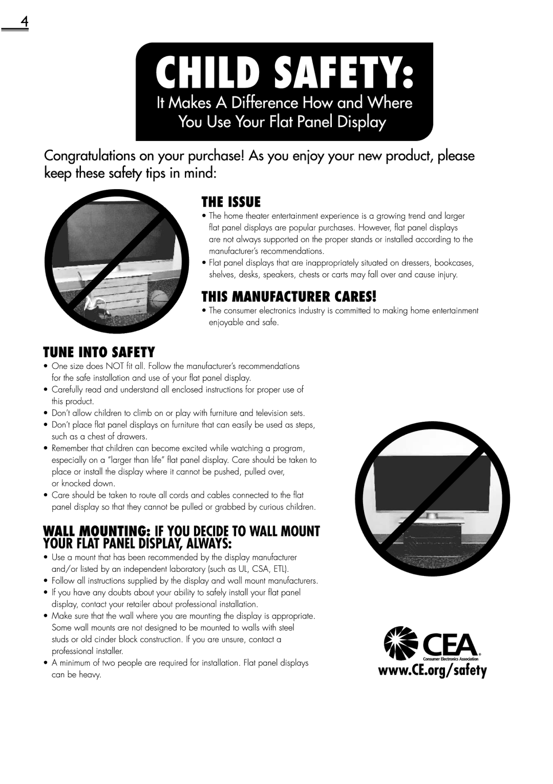 Sylvania LC260552 owner manual Child Safety 