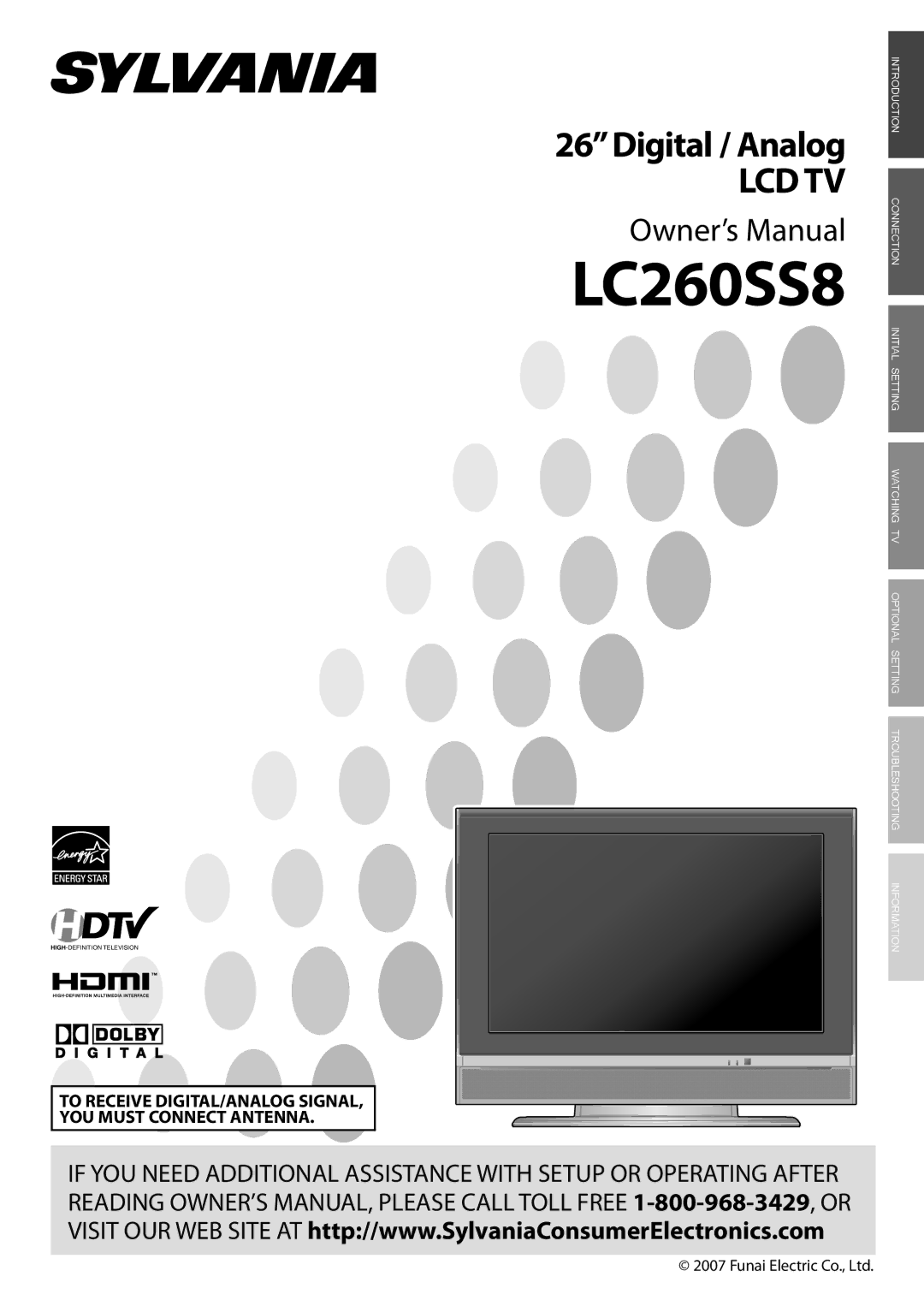 Sylvania LC260SS8 owner manual 