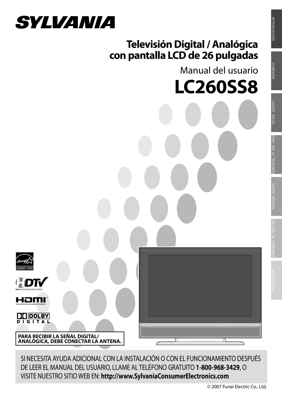 Sylvania LC260SS8 owner manual Manual del usuario 