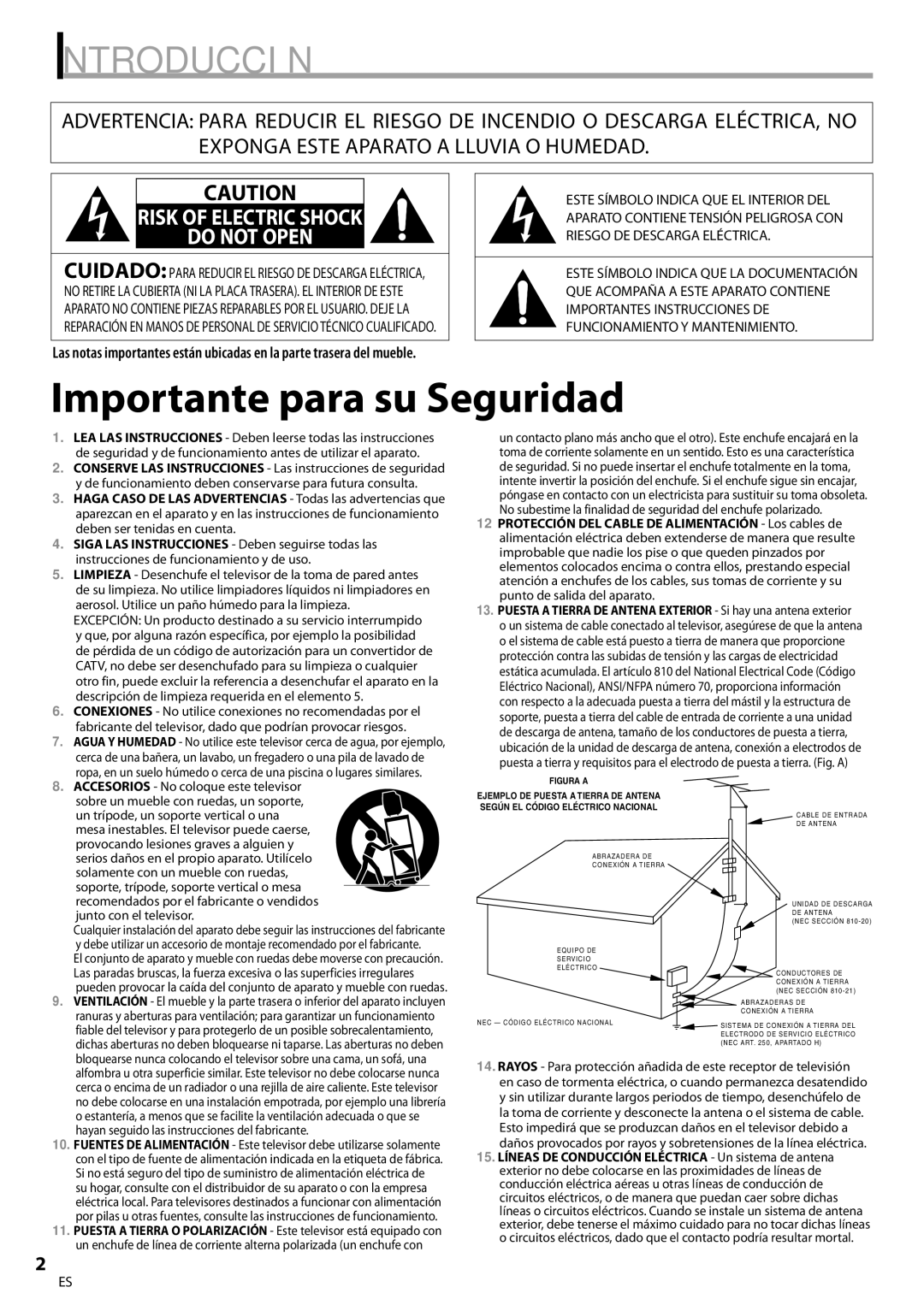 Sylvania LC260SS8 owner manual Importante para su Seguridad, Introducción 