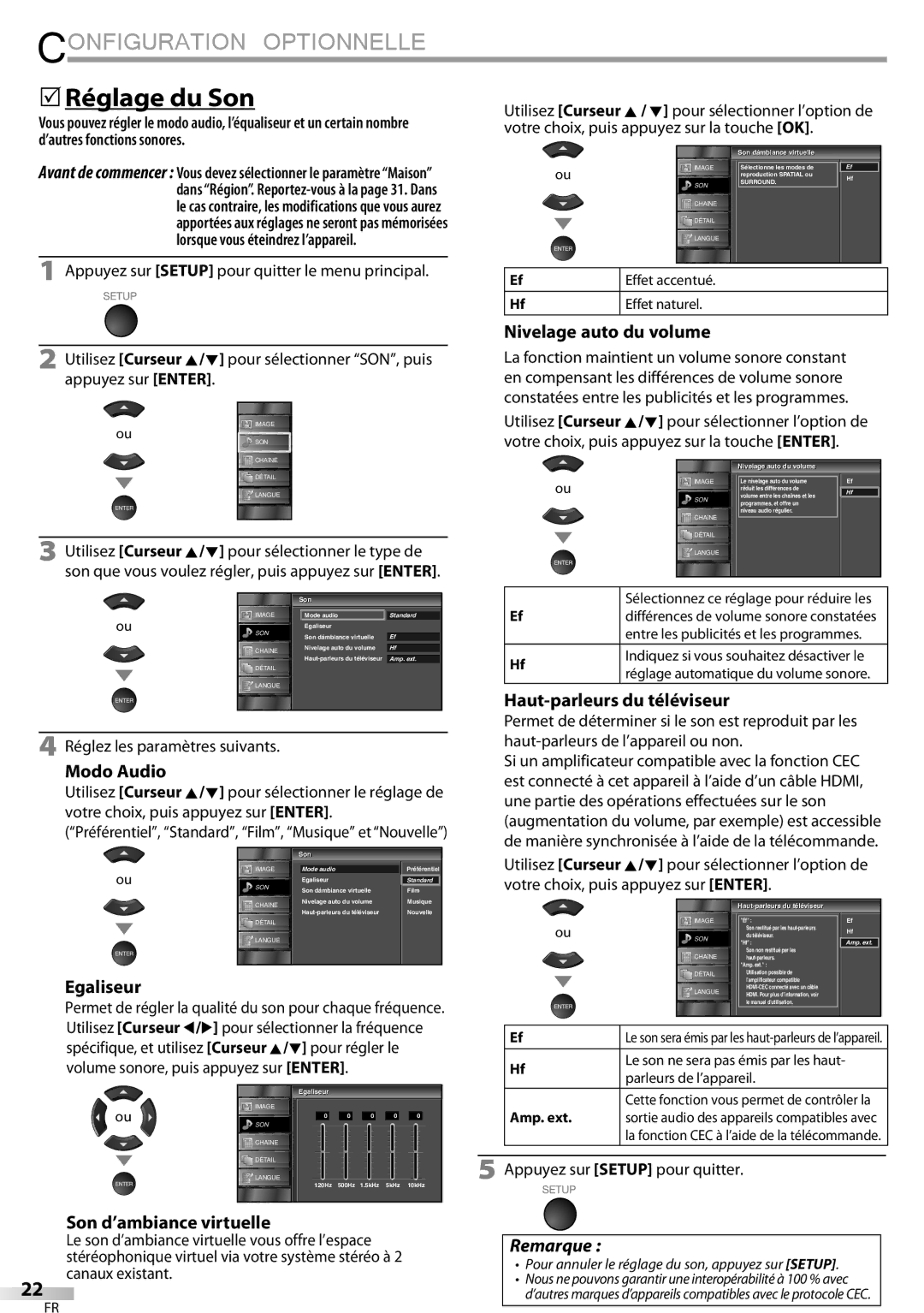 Sylvania LC320SSX owner manual  Réglage du Son 