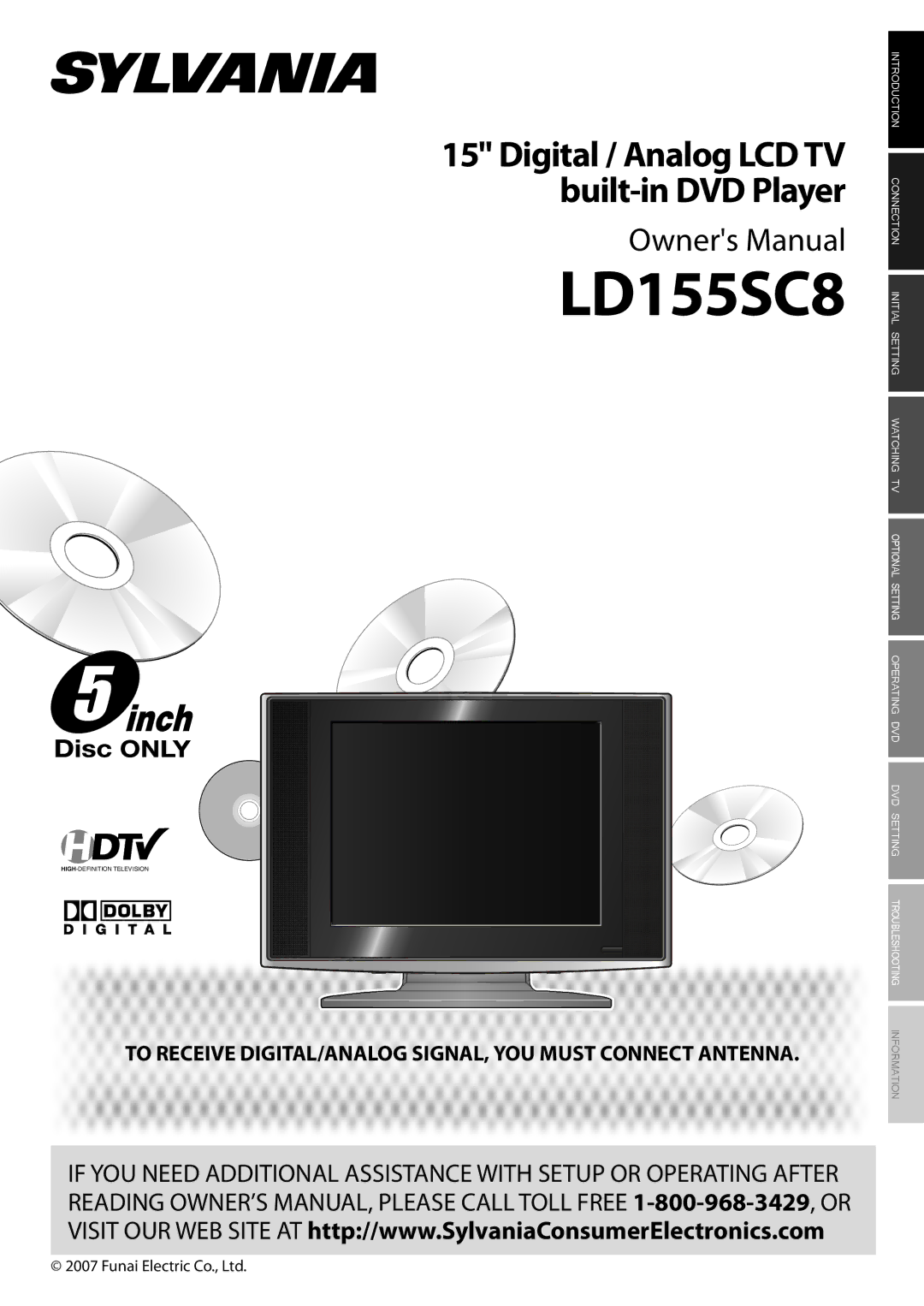 Sylvania LD155SC8 owner manual 