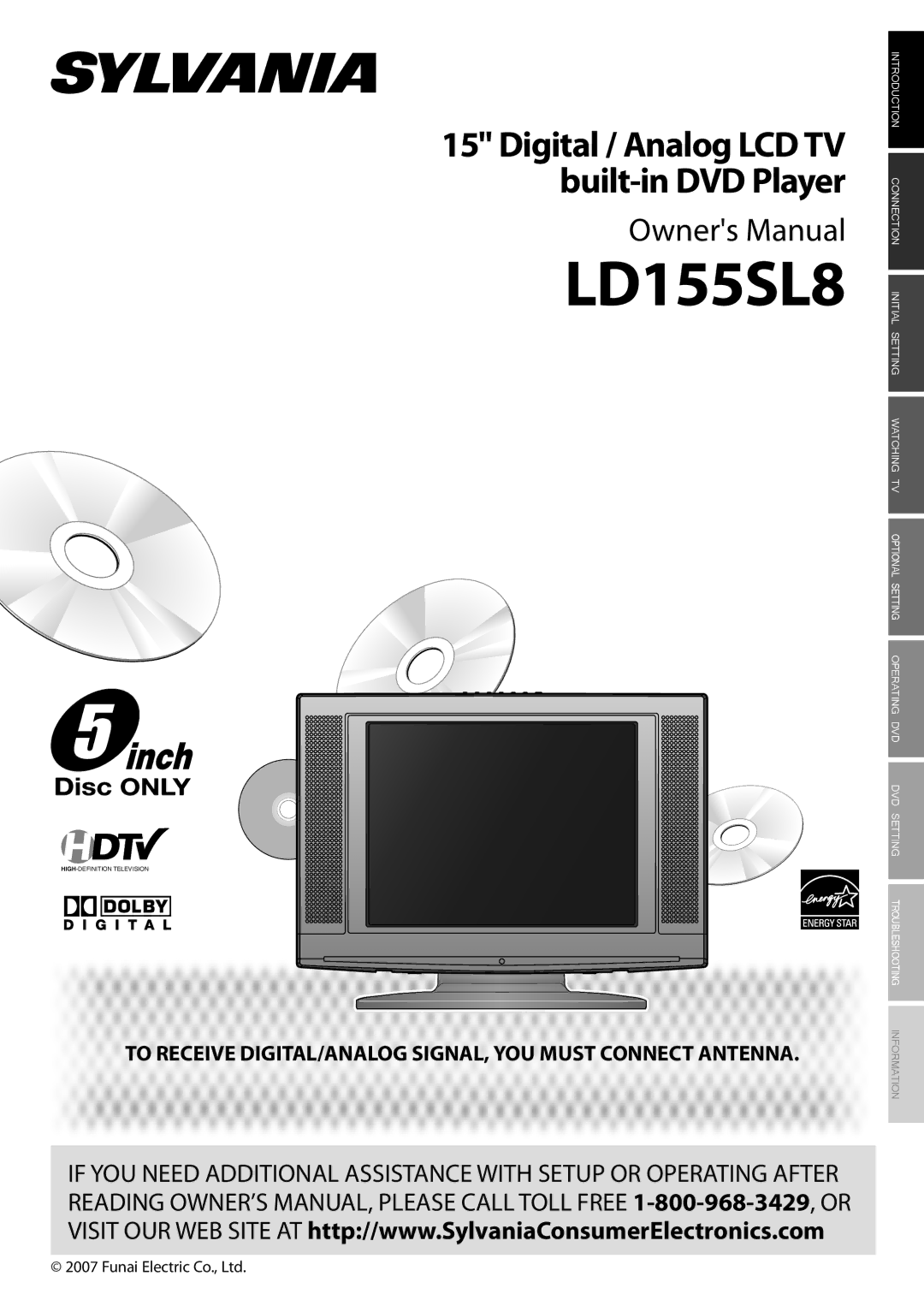 Sylvania ld155sl8 owner manual LD155SL8 